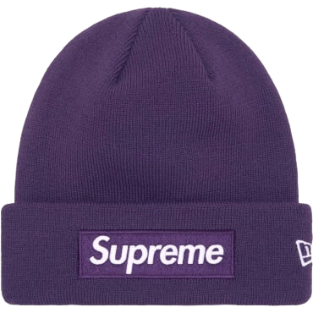Supreme New Era Box Logo Beanie (FW23) Dark Purple – Uniquekicks