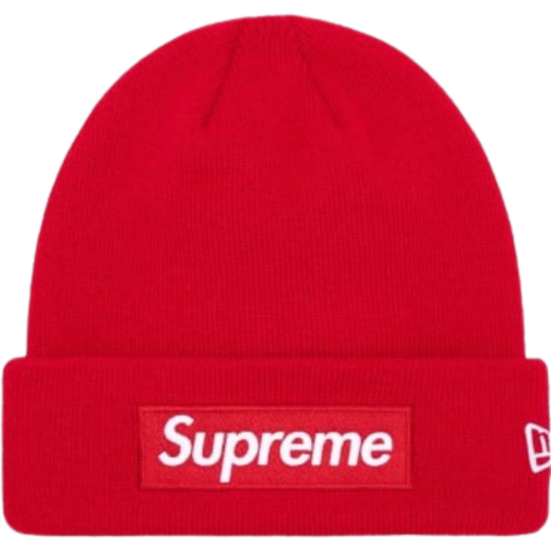 Supreme New Era Box Logo Beanie (FW23) Red – Uniquekicks