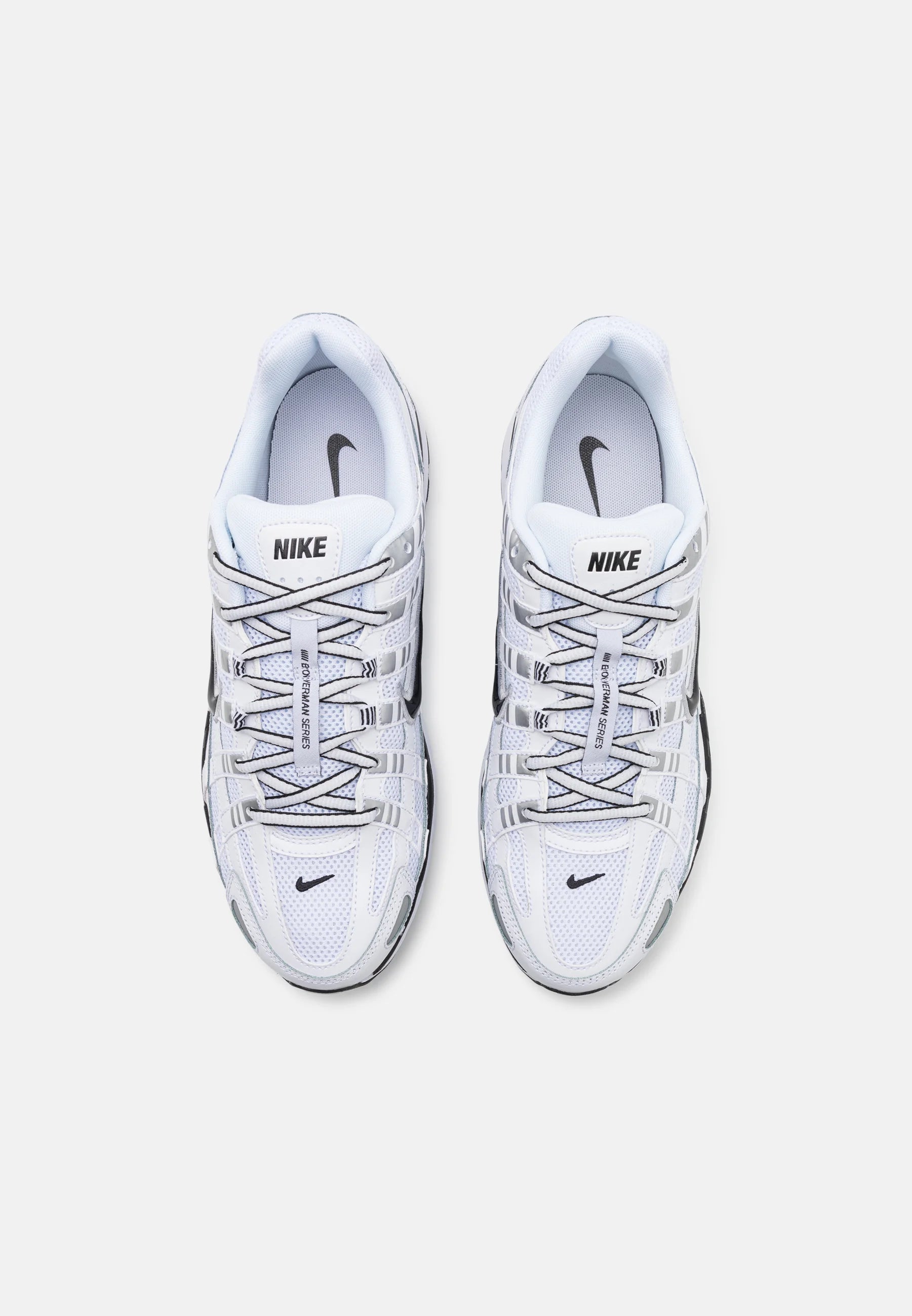 Nike P-6000 White Metallic Silver Black