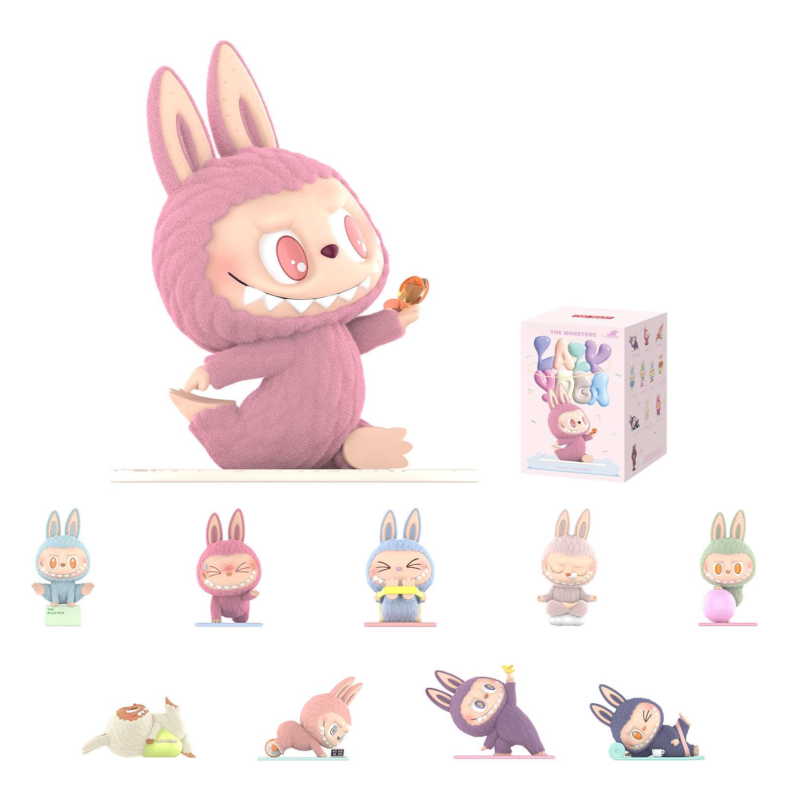 Pop Mart Labubu The Monsters Lazy Yoga Series Figures Sealed Case