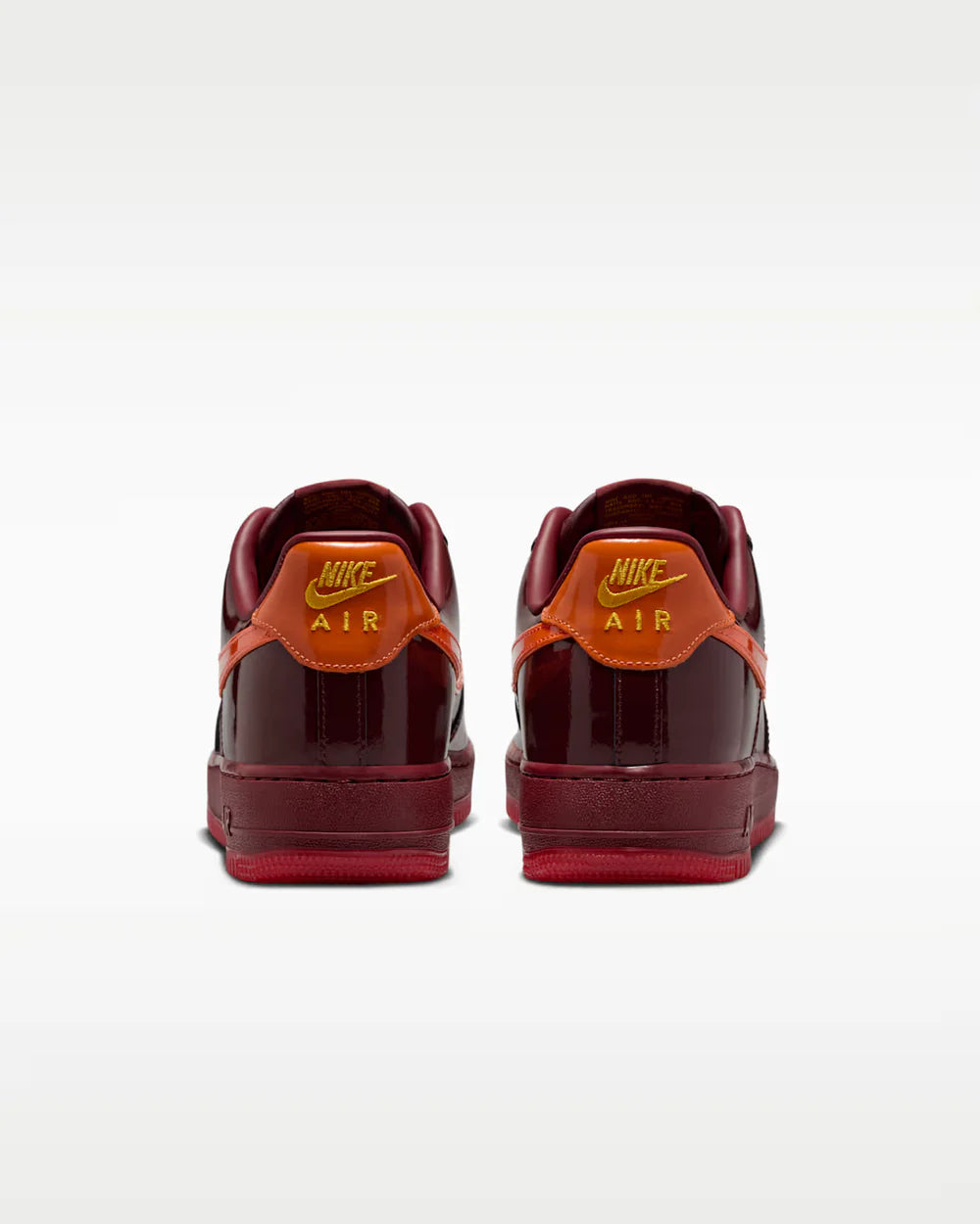 Nike Air Force 1 Low Patent Leather Dark Team Red Safety Orange
