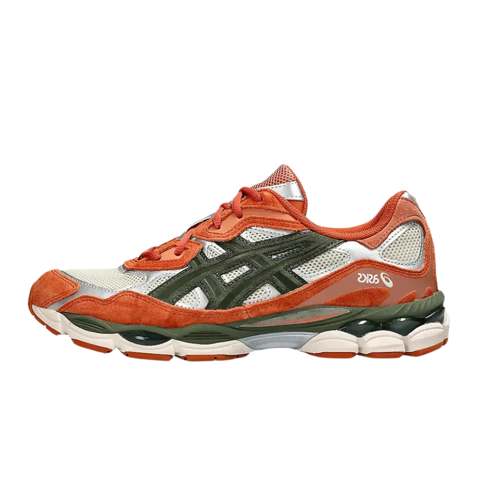 ASICS Gel-NYC Oatmeal Forest Green Orange
