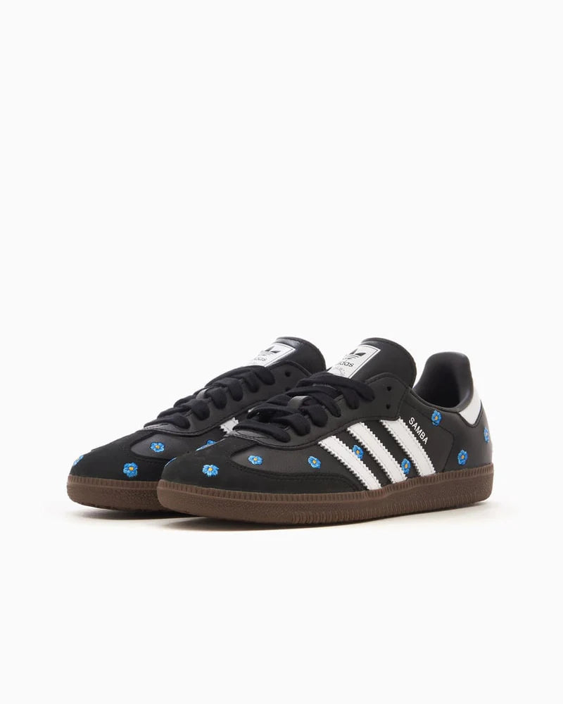 adidas Samba Light Blue Floral Core Black (Women's)