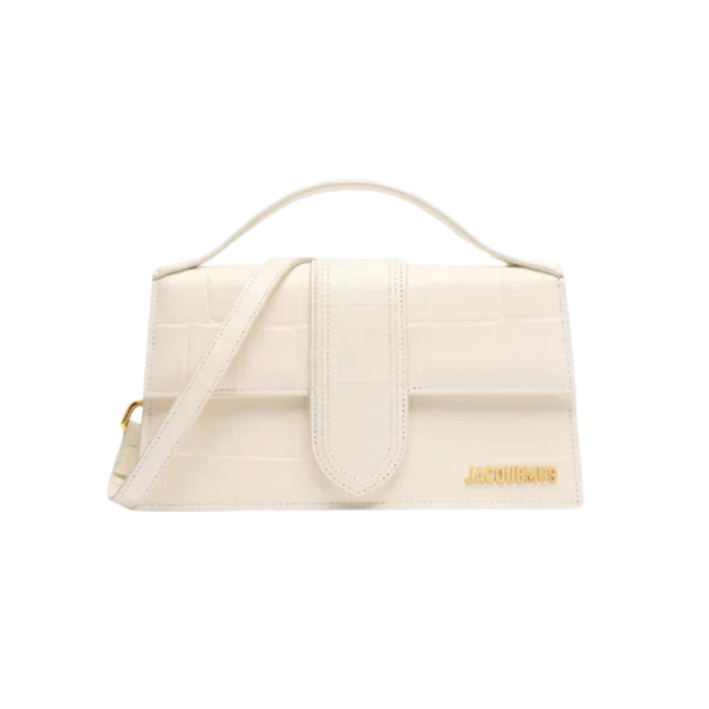 Jacquemus Le Grand Bambino Croco Light Ivory