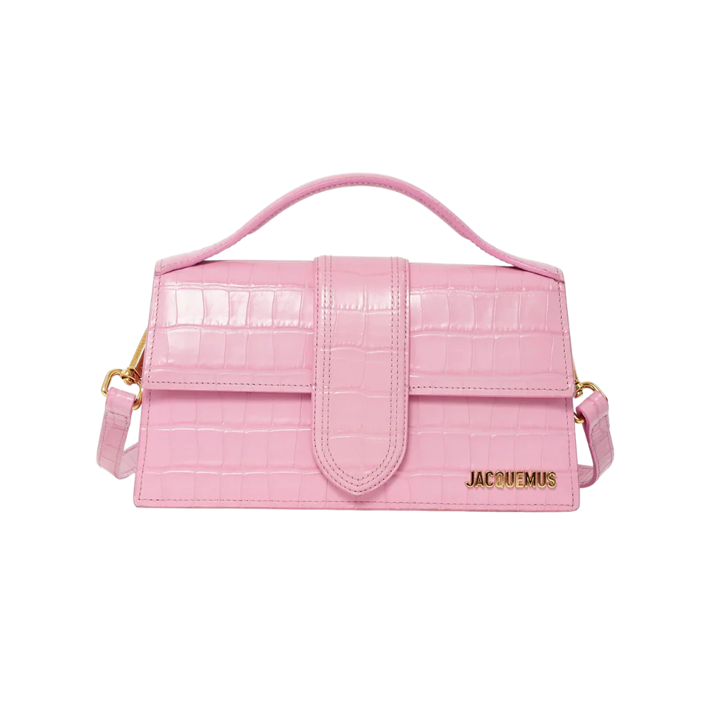 Jacquemus Le Grand Bambino Croco Pink