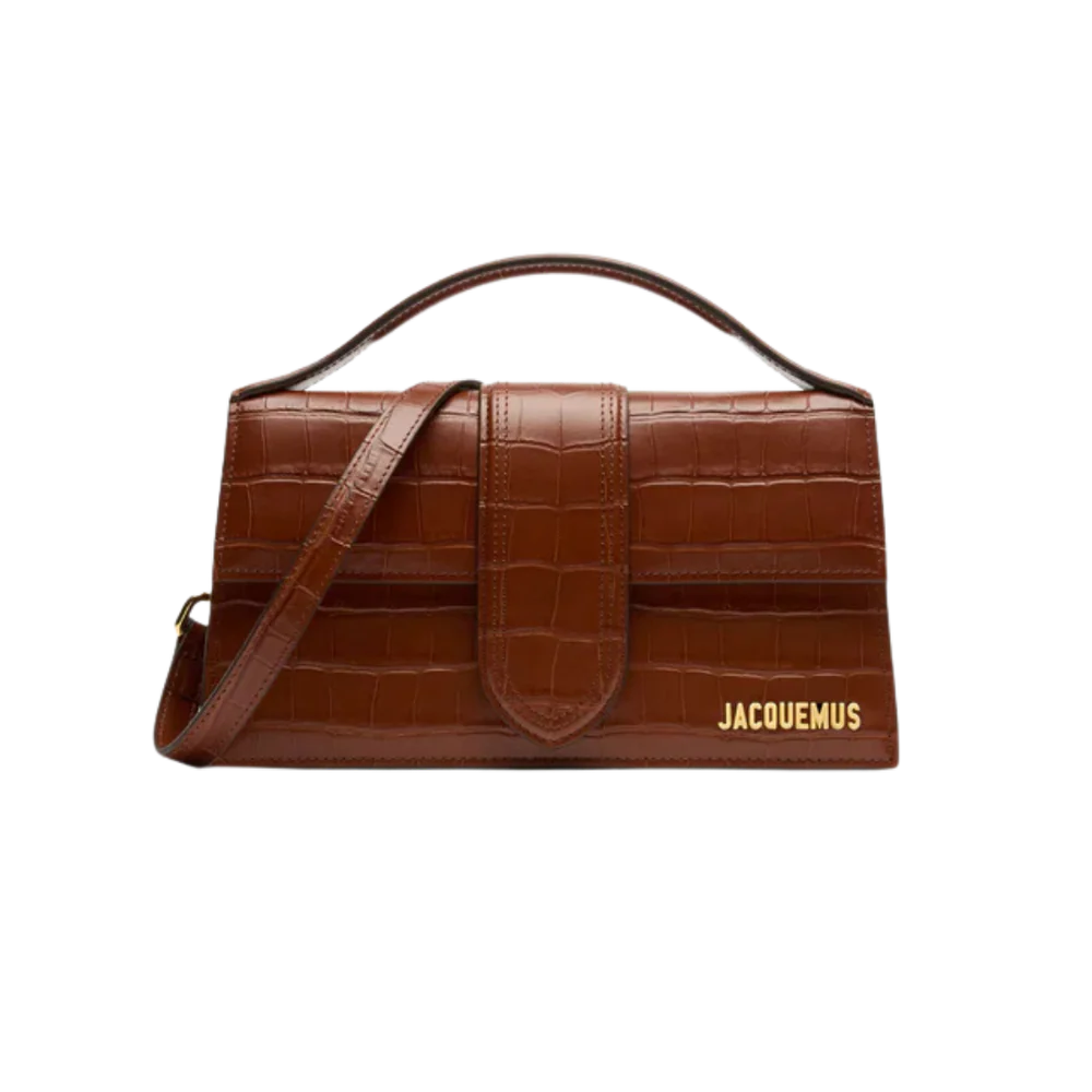 Jacquemus Le Grand Bambino Croco brown
