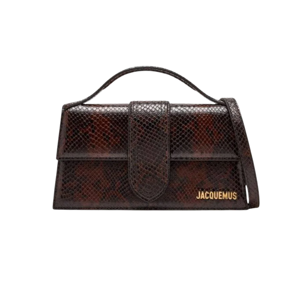Jacquemus Le Grand Bambino Python dark