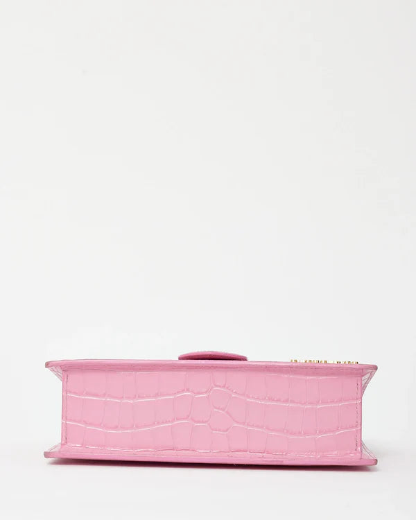 Jacquemus Le Grand Bambino Croco Pink
