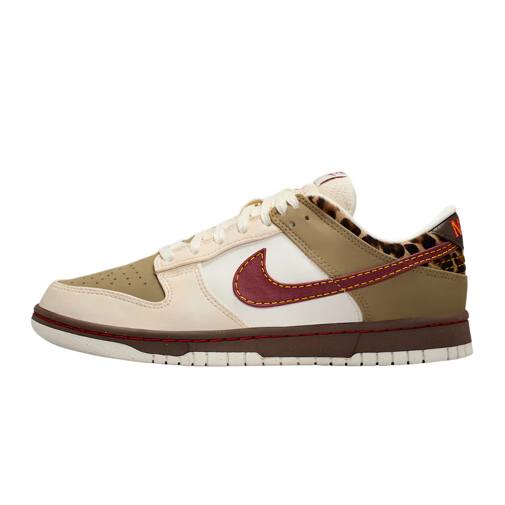 Nike Dunk Low Retro Khaki Team Red Pearl White (Women's)