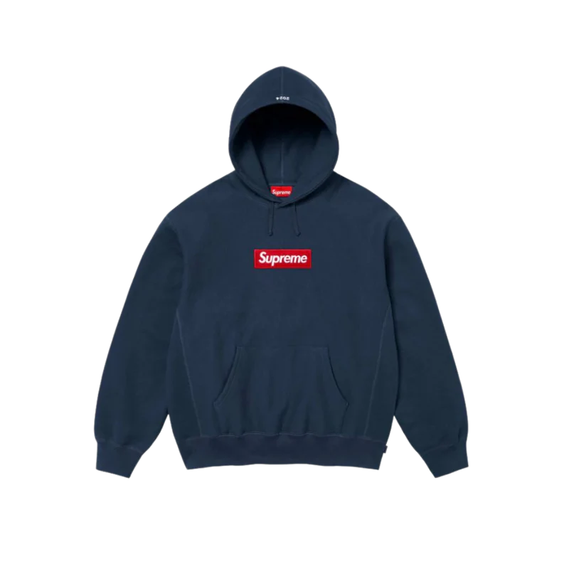 【美品】Supreme Box Logo Hoodie FW24 NAVY L Supreme Hoodie Box Logo Navy (FW24) – Flip Supply
