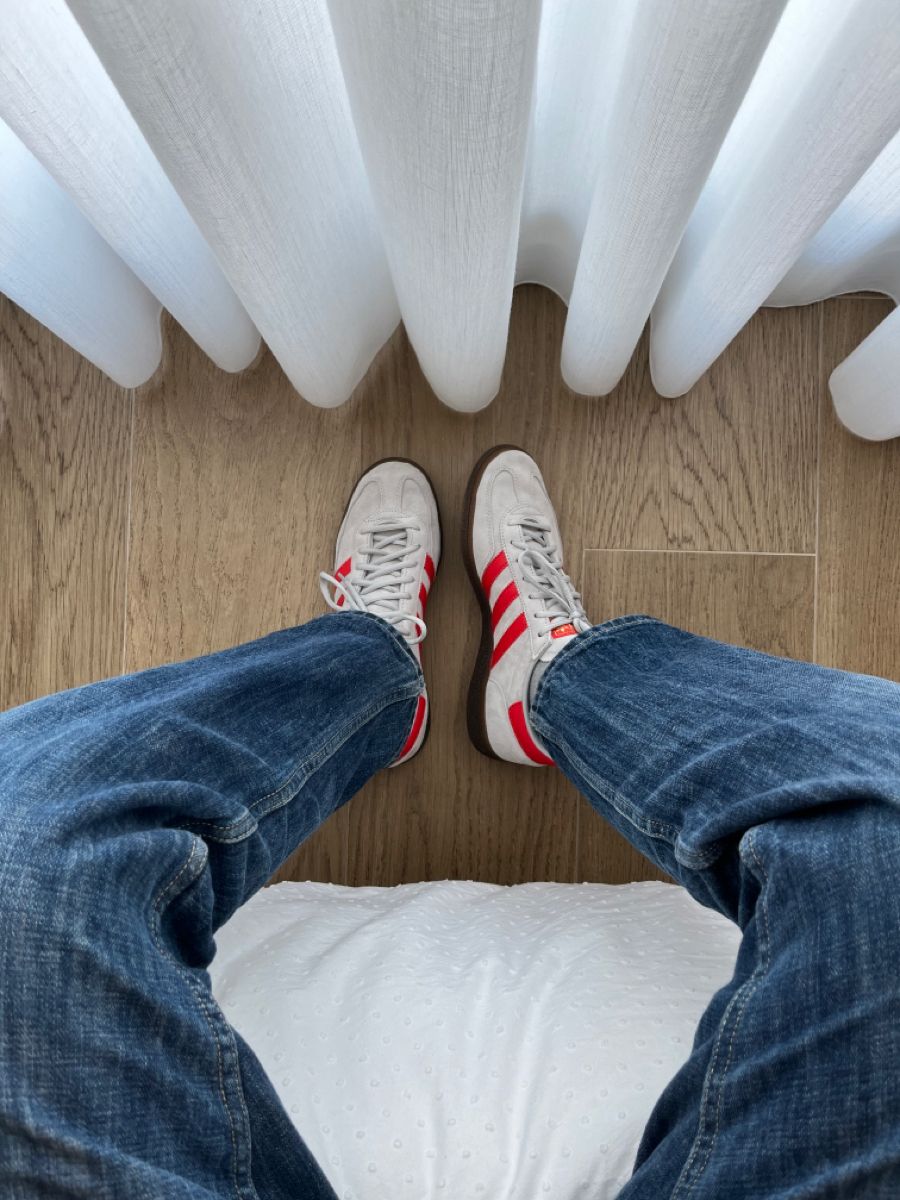 adidas Handball Spezial Grey Hi-Res Red
