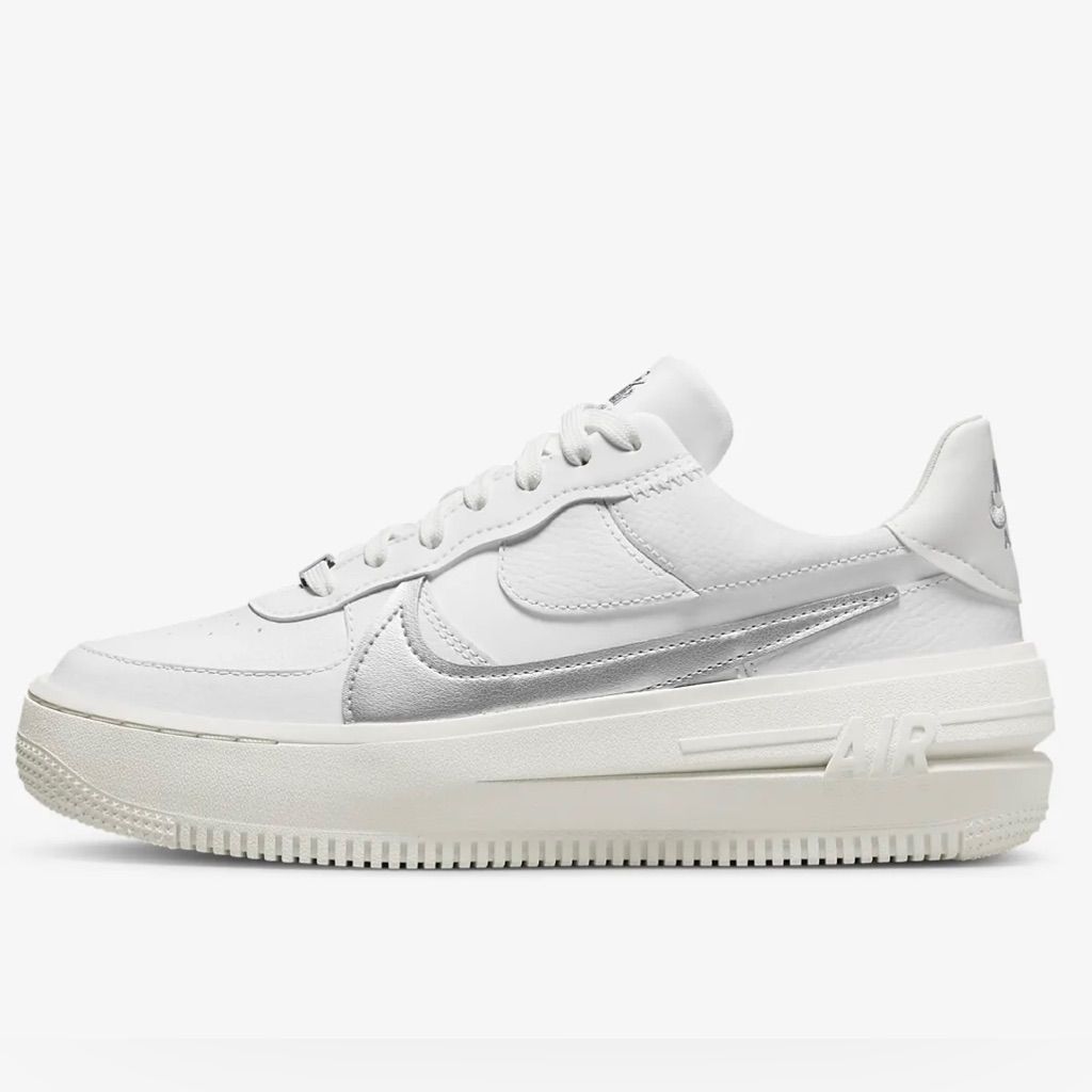 Nike Air Force 1 PLT.AF.ORM Summit White Metalic Silver (Women's)