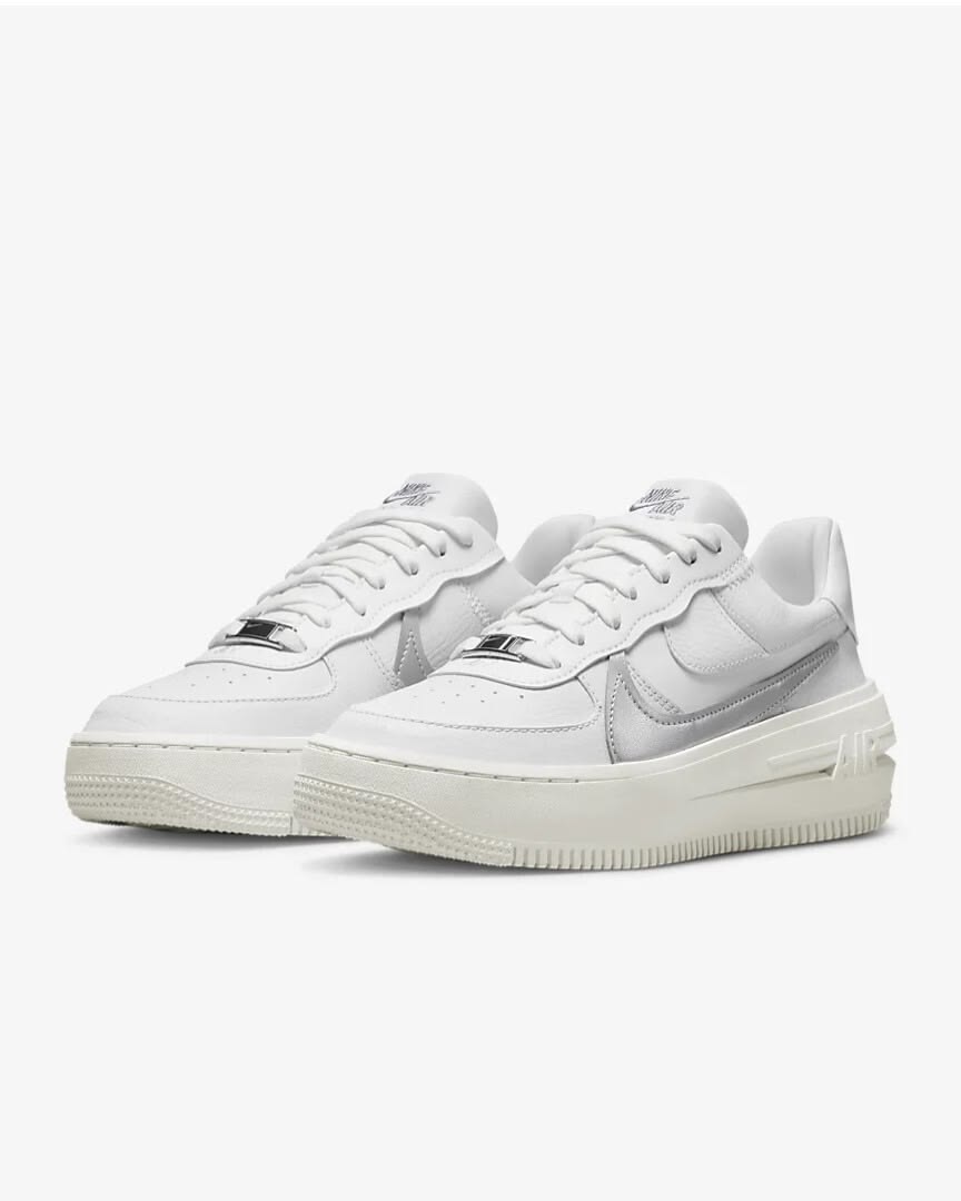 Nike Air Force 1 PLT.AF.ORM Summit White Metalic Silver (Women's)