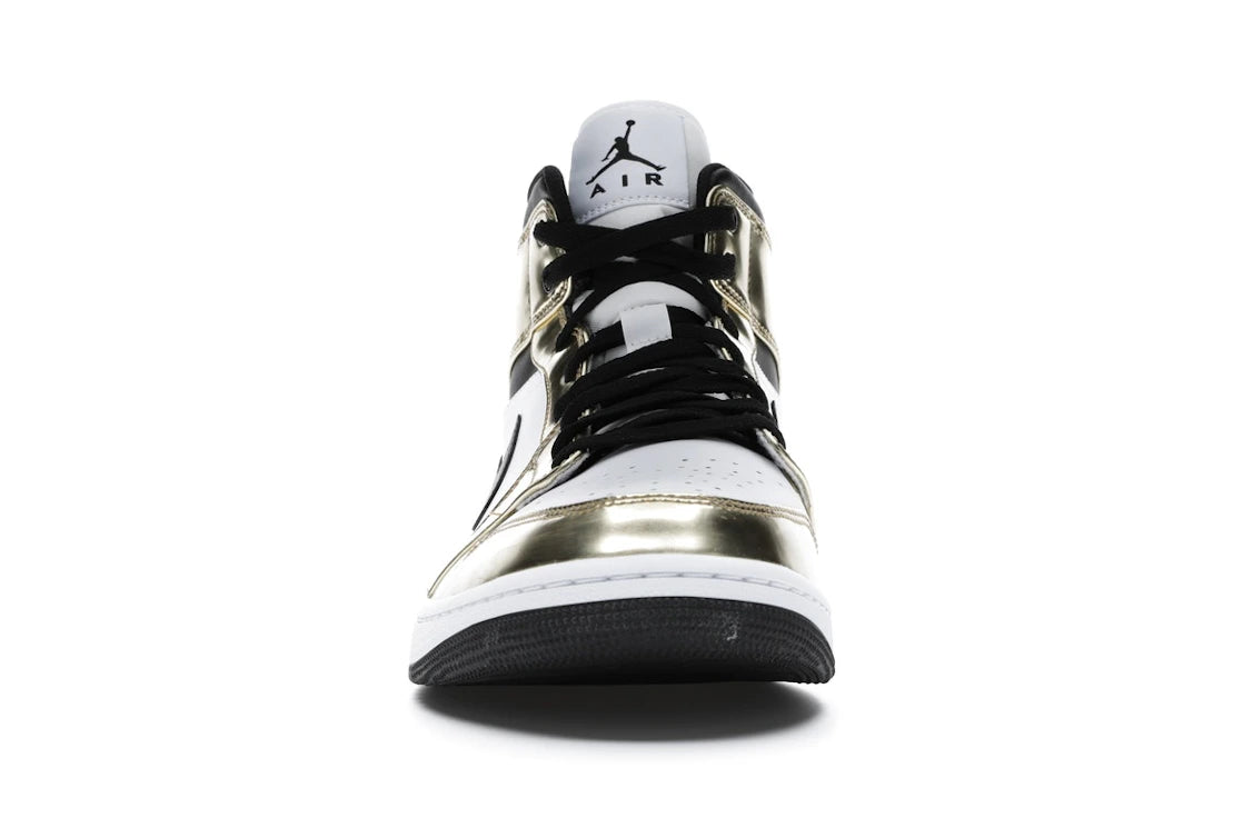 Air Jordan 1 Mid Metallic Gold Black White
