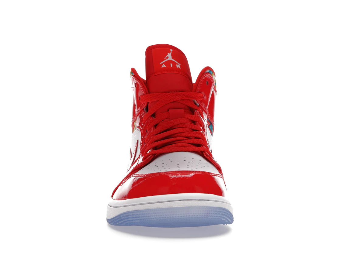 Air Jordan 1 Mid Barcelona Sweater Red Patent