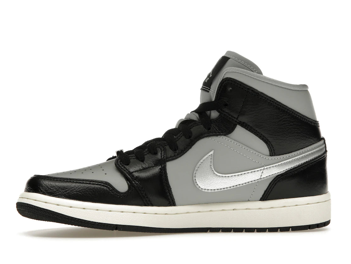 Air Jordan 1 Mid SE Black Metallic Silver
