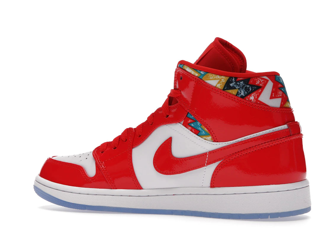 Air Jordan 1 Mid Barcelona Sweater Red Patent