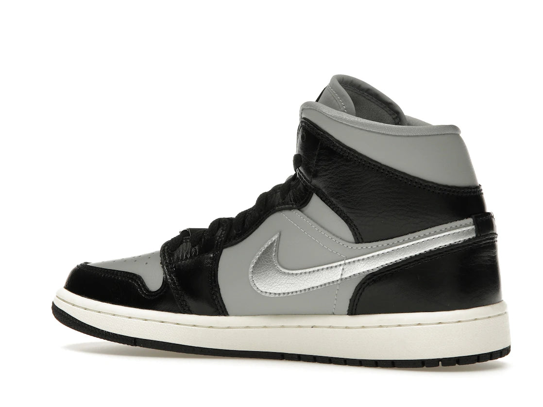 Air Jordan 1 Mid SE Black Metallic Silver