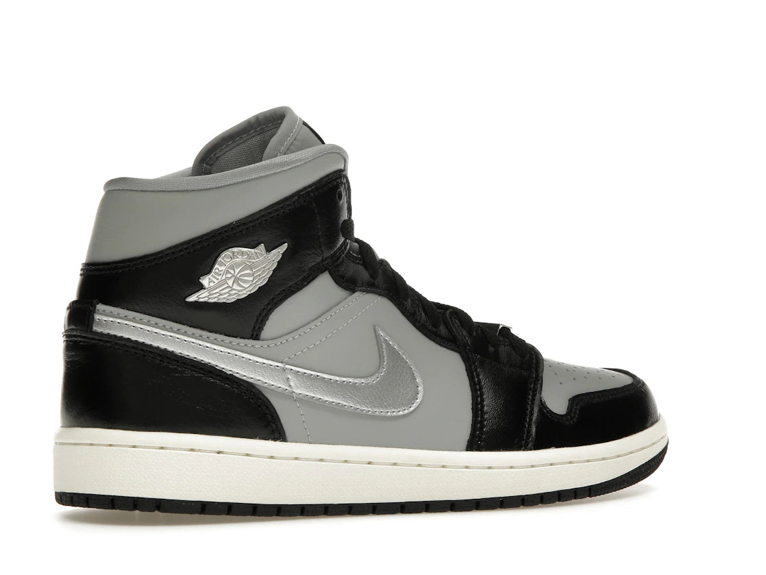 Air Jordan 1 Mid SE Black Metallic Silver