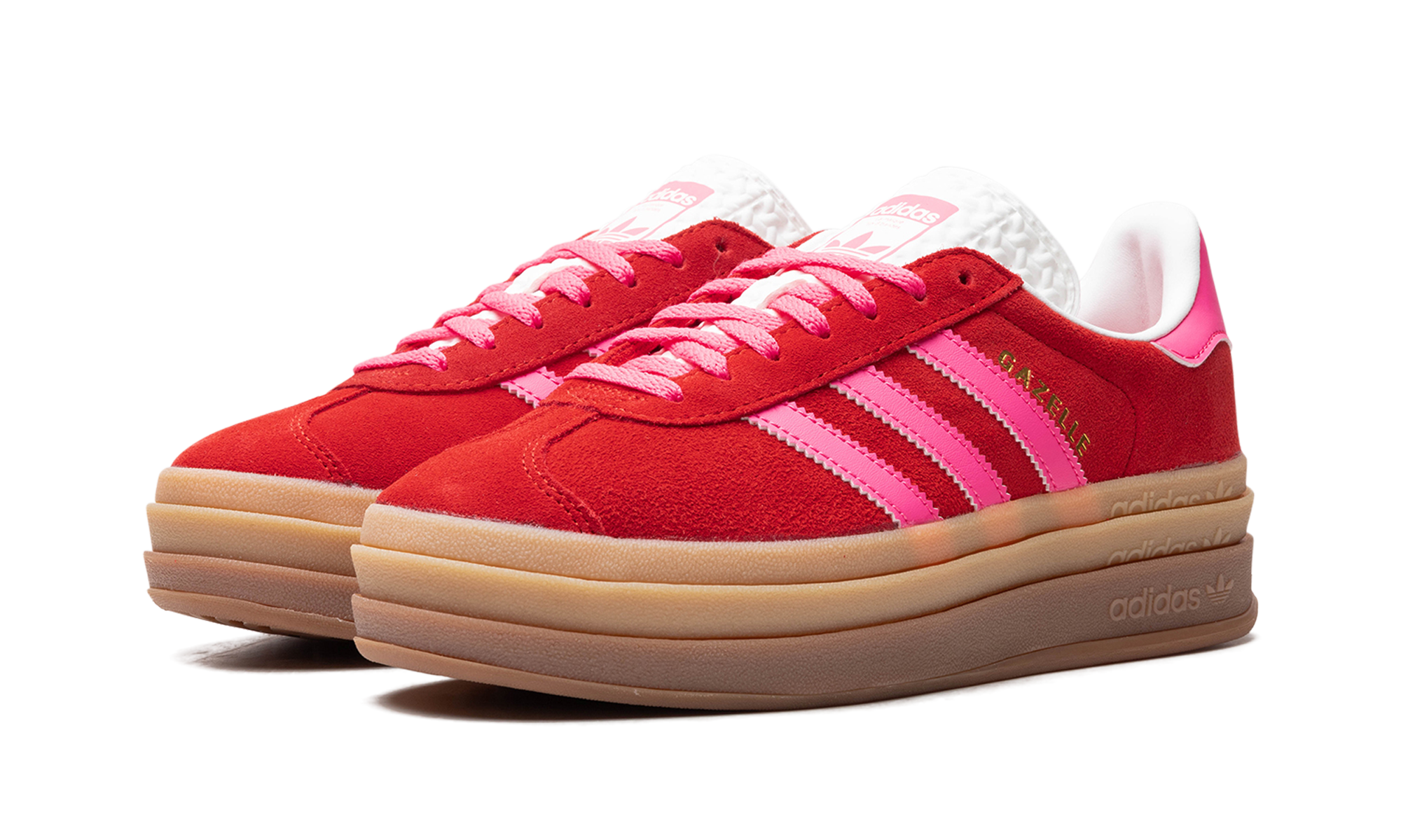 Adidas Gazelle Bold Collegiate Red Lucid Pink - resellguru.app