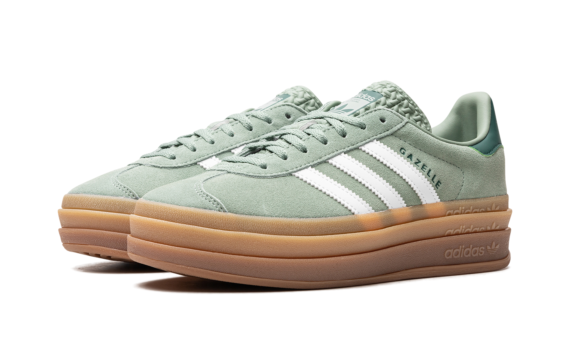 Adidas Gazelle Bold Silver Green Gum - resellguru.app