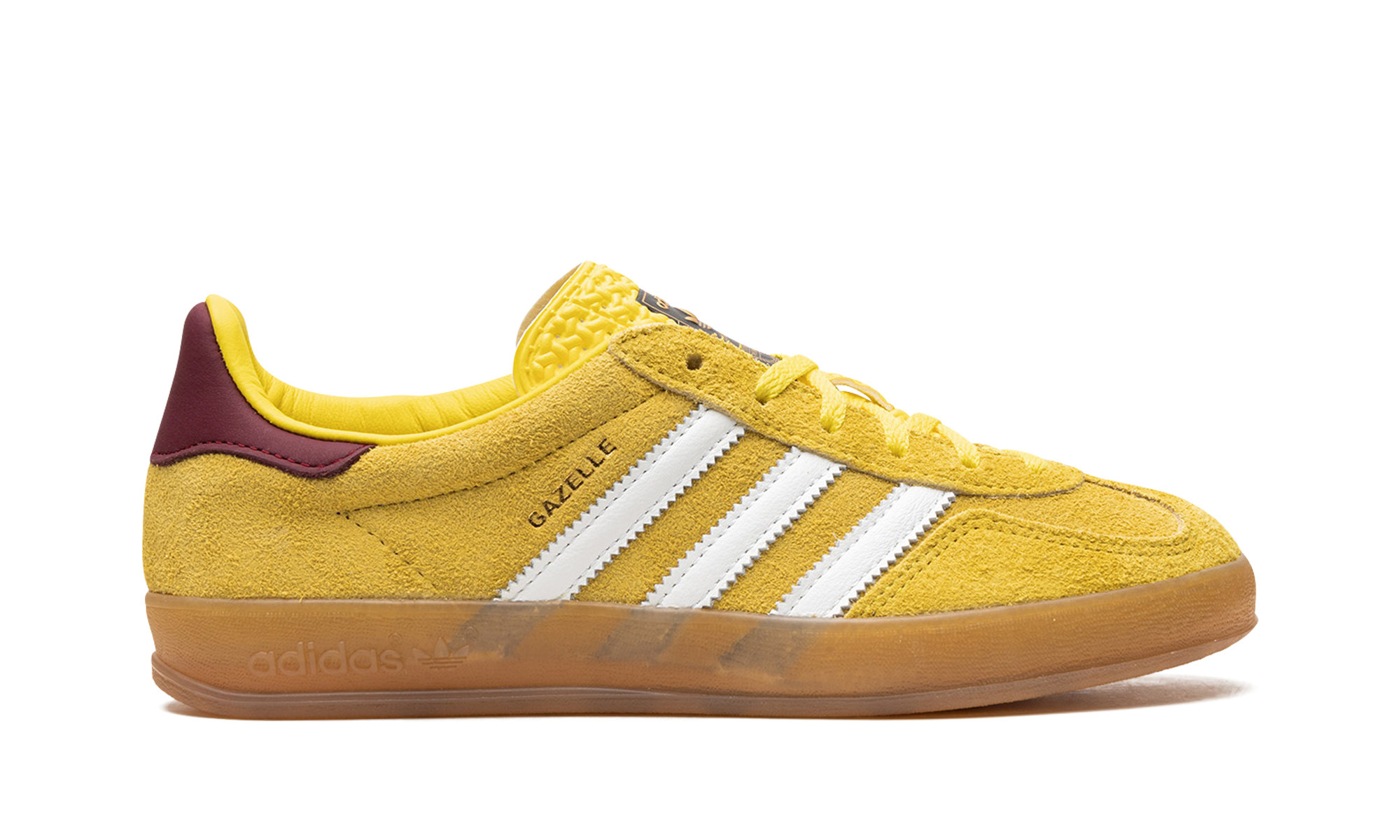 Adidas Gazelle Indoor Bright Yellow Collegiate Burgundy - resellguru.app