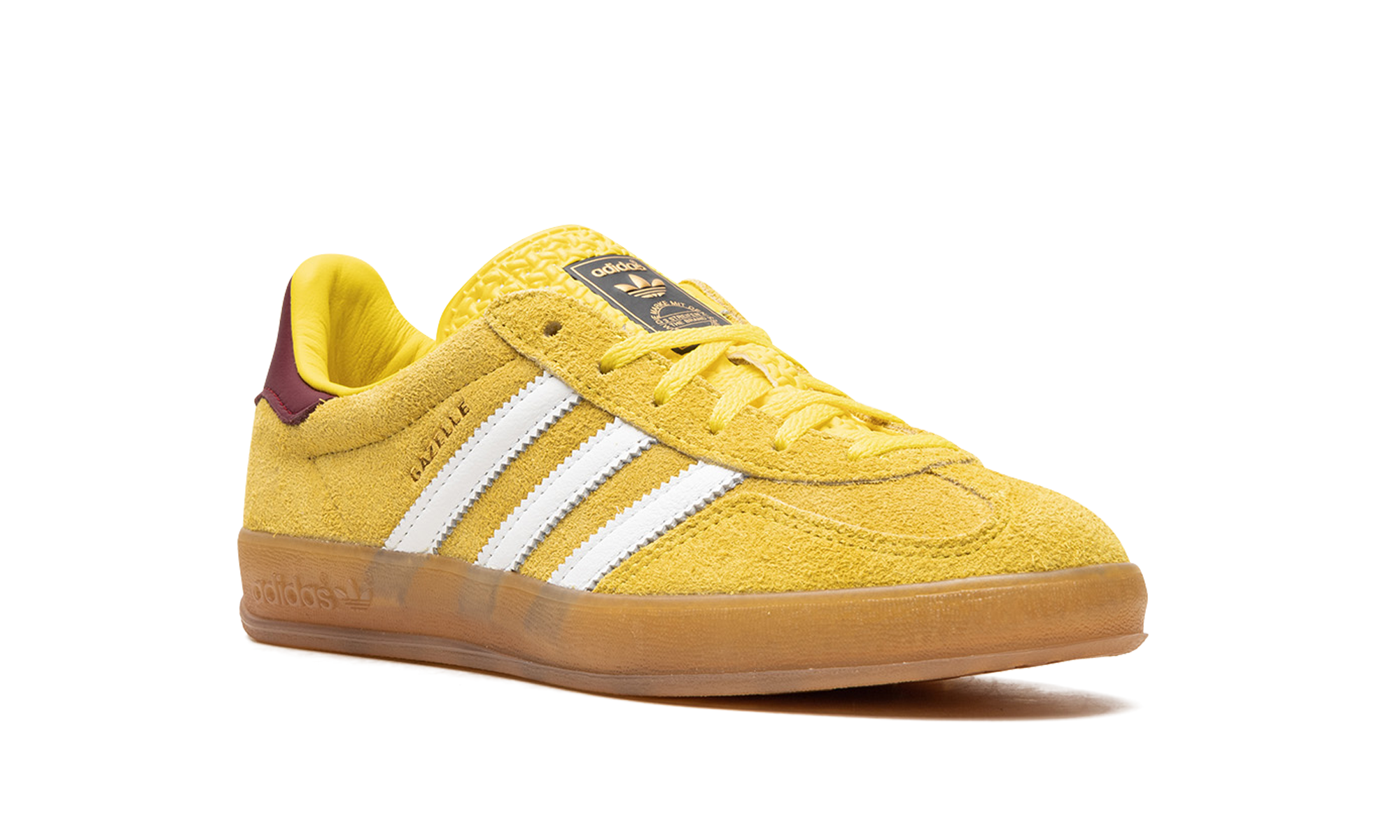 Adidas Gazelle Indoor Bright Yellow Collegiate Burgundy - resellguru.app