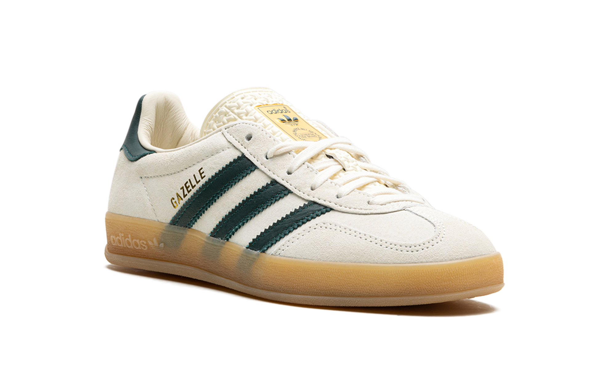 Adidas Gazelle Indoor Cream White Collegiate Green Gum - resellguru.app