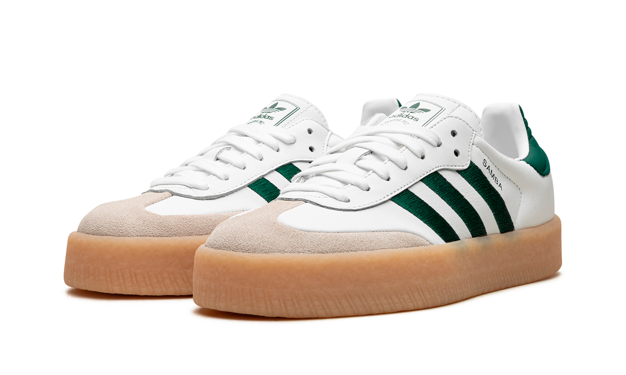 Adidas Sambae White Collegiate Green Gum - resellguru.app