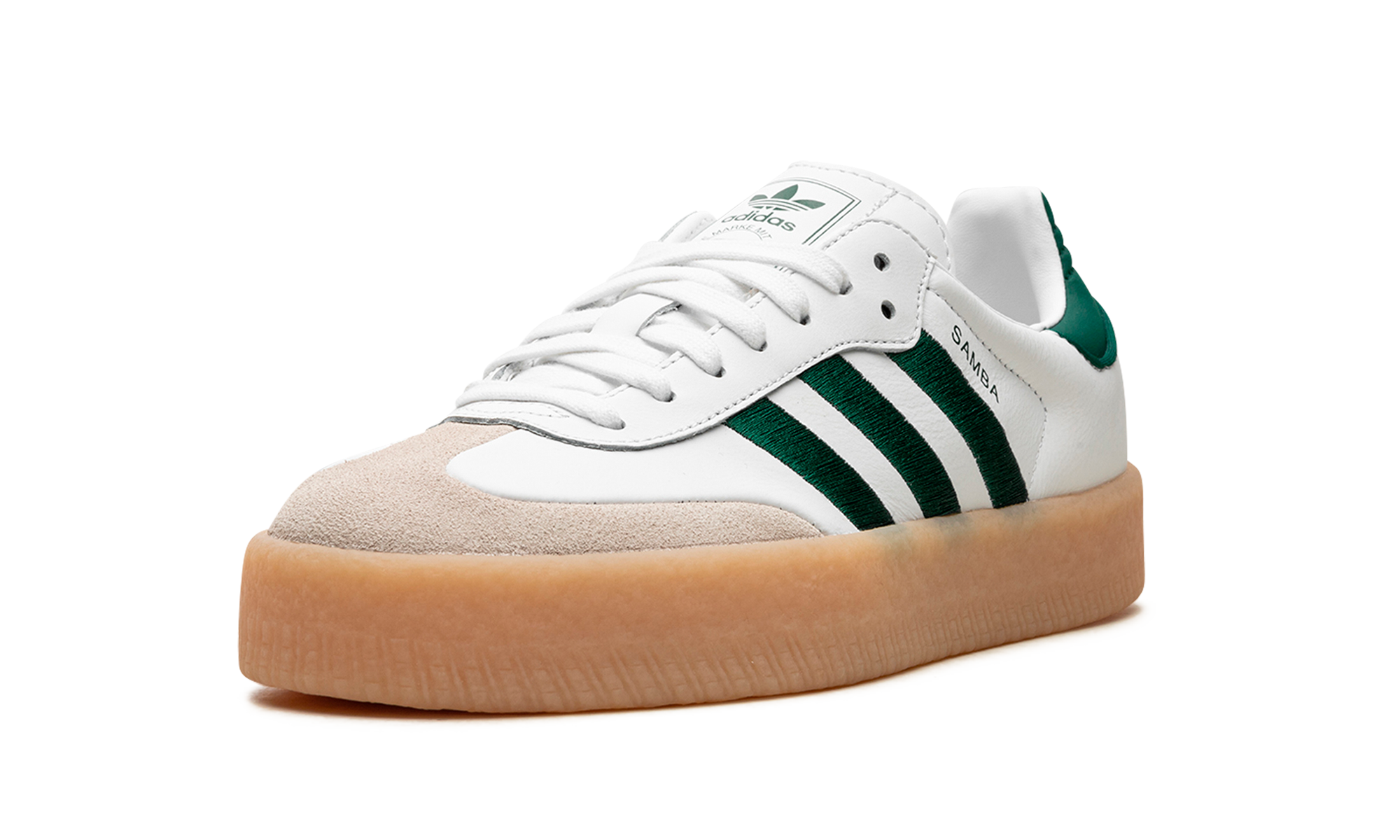 Adidas Sambae White Collegiate Green Gum - resellguru.app