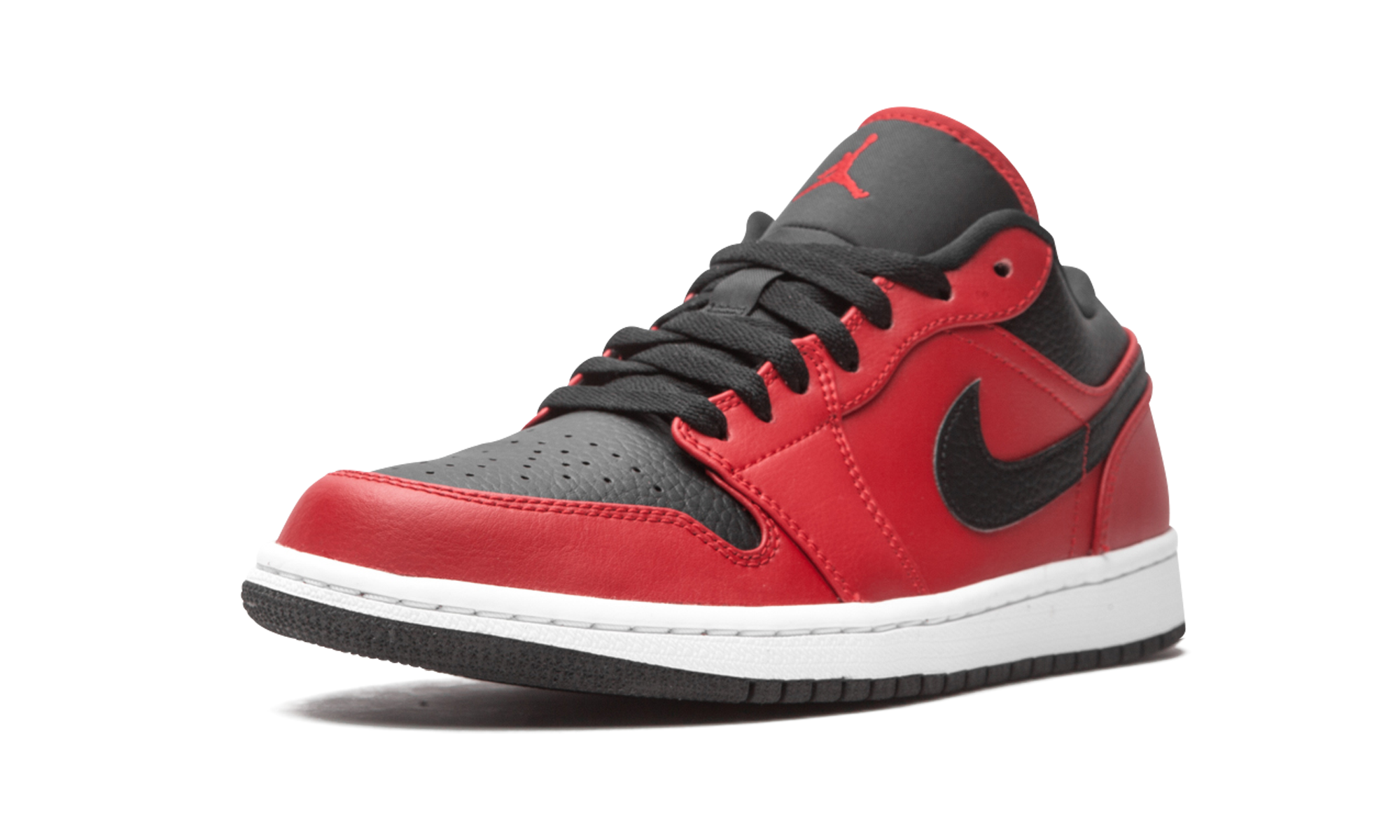 Air Jordan 1 Low Reverse Bred Pebbled Swoosh - resellguru.app