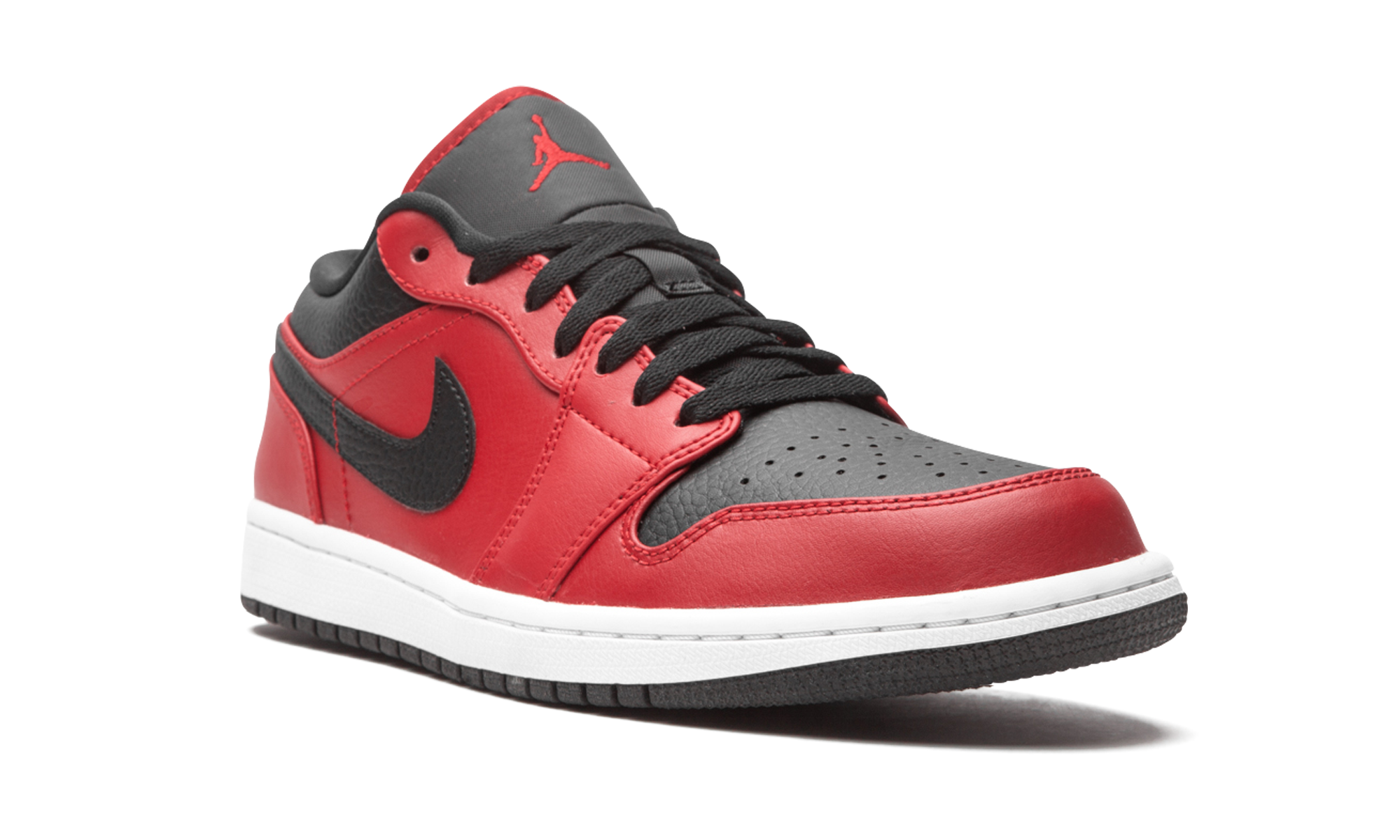 Air Jordan 1 Low Reverse Bred Pebbled Swoosh - resellguru.app