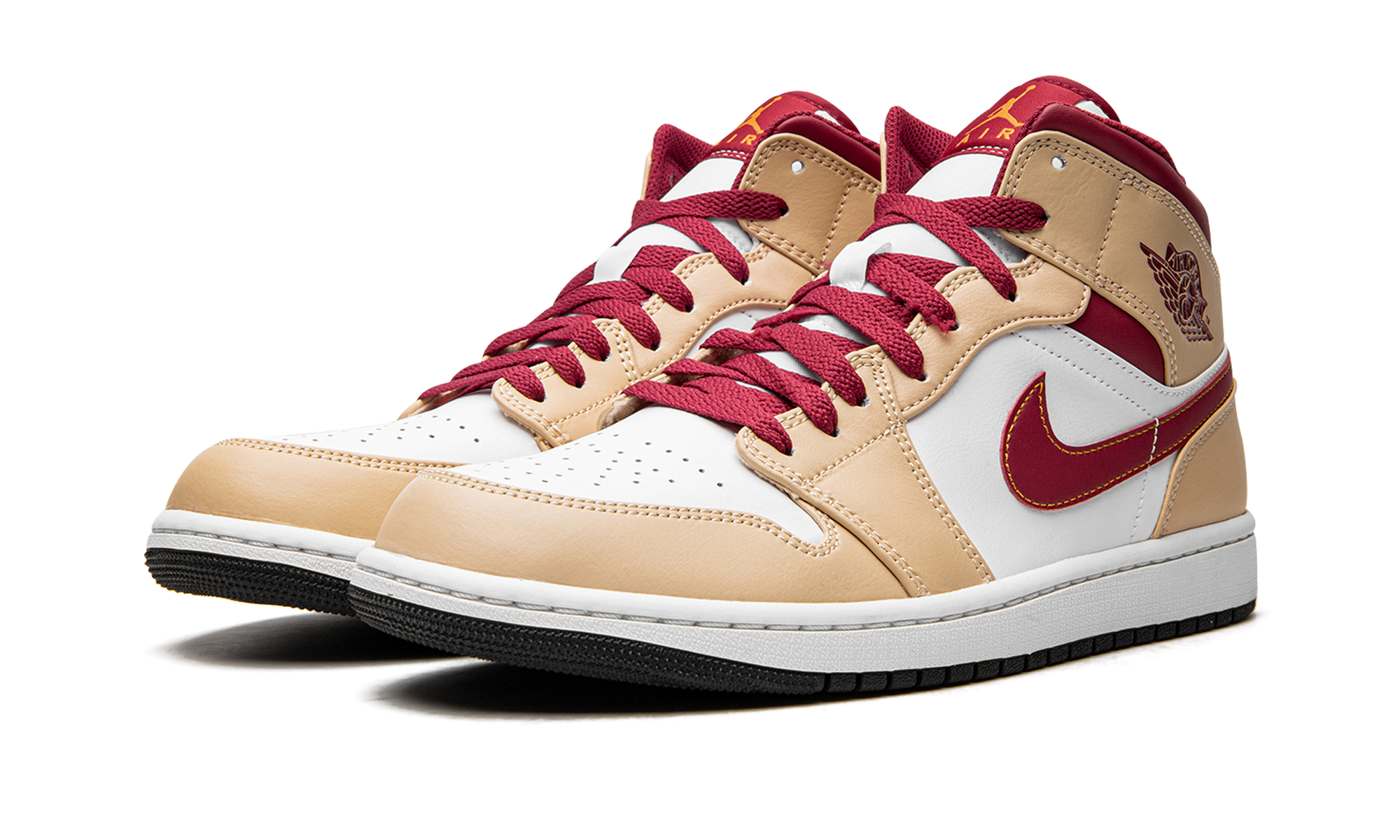 Air Jordan 1 Mid Light Curry Cardinal - resellguru.app