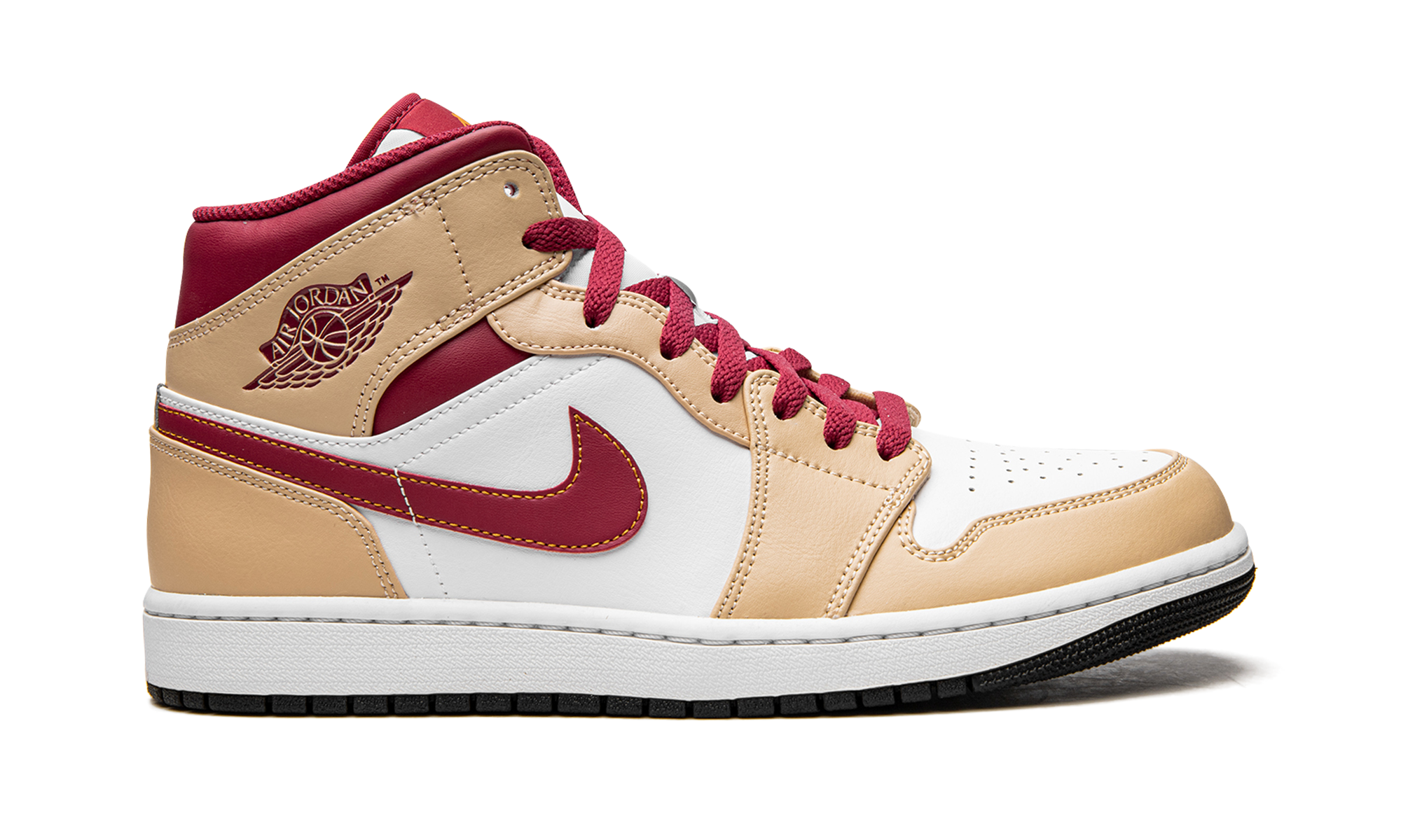 Air Jordan 1 Mid Light Curry Cardinal - resellguru.app