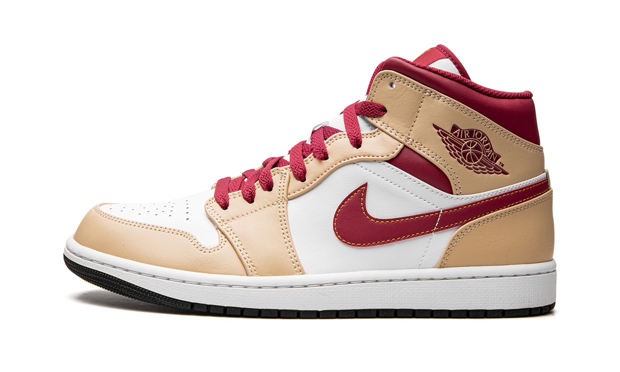 Air Jordan 1 Mid Light Curry Cardinal - resellguru.app