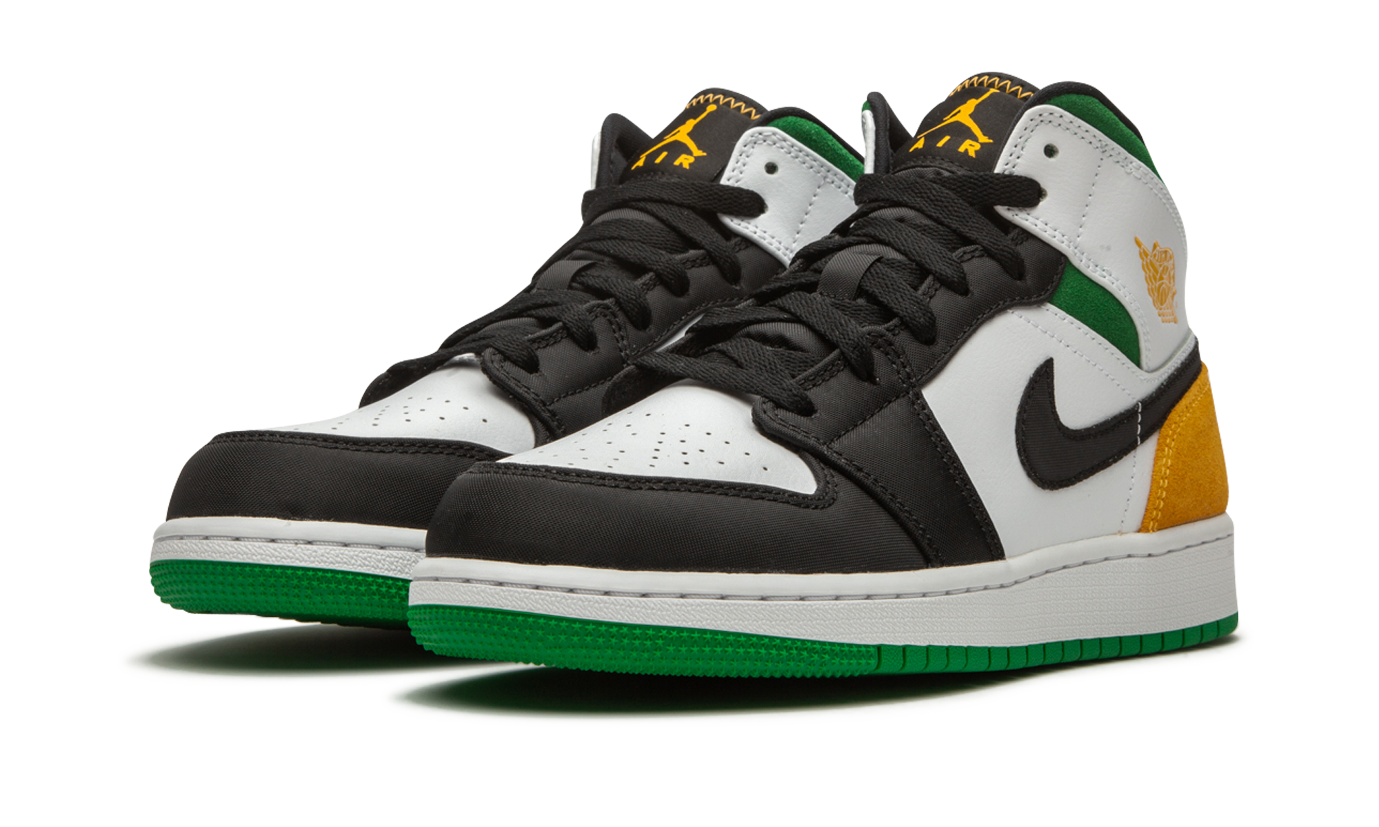 Air Jordan 1 Mid SE White Laser Orange Lucky Green - resellguru.app