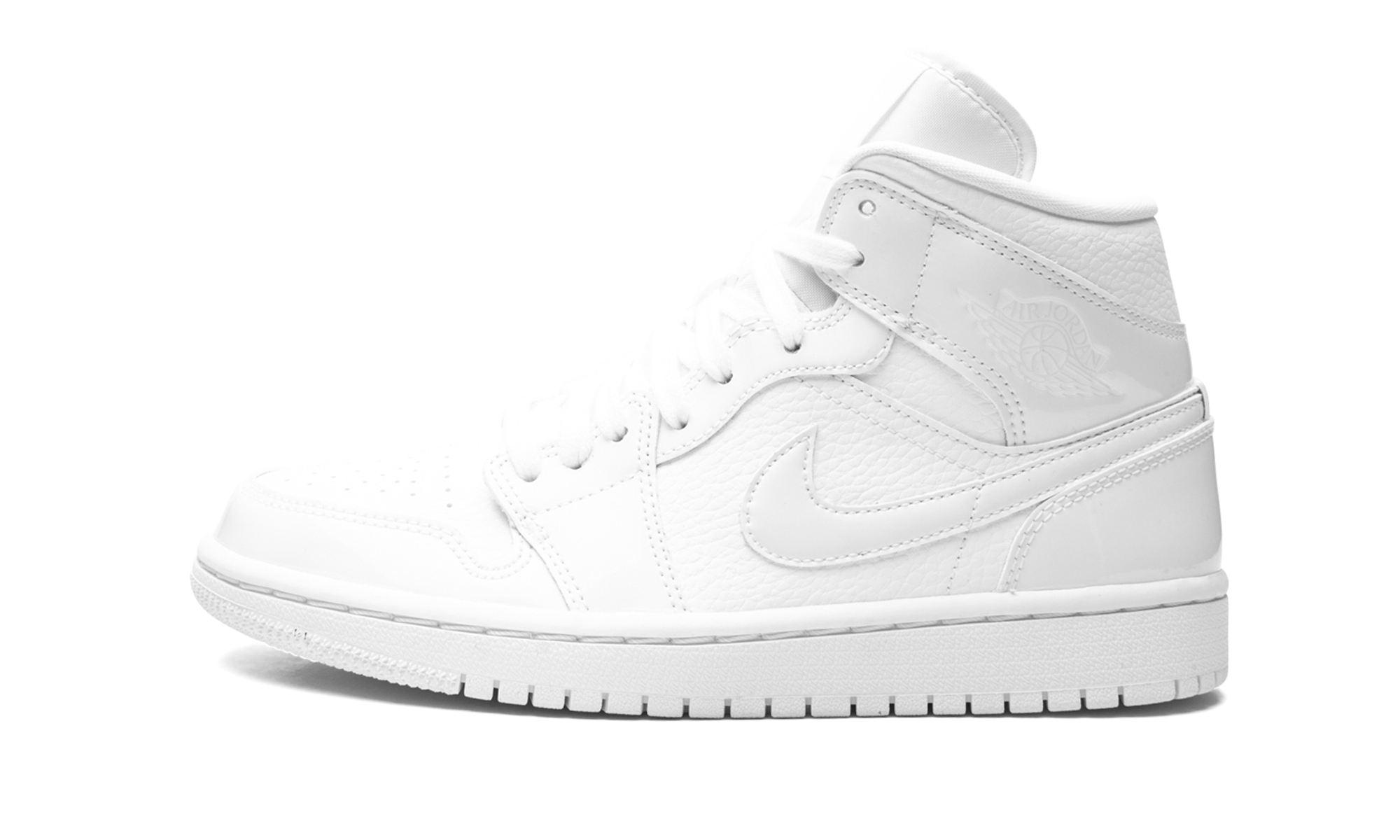Air Jordan 1 Mid Triple White Patent Swoosh - resellguru.app