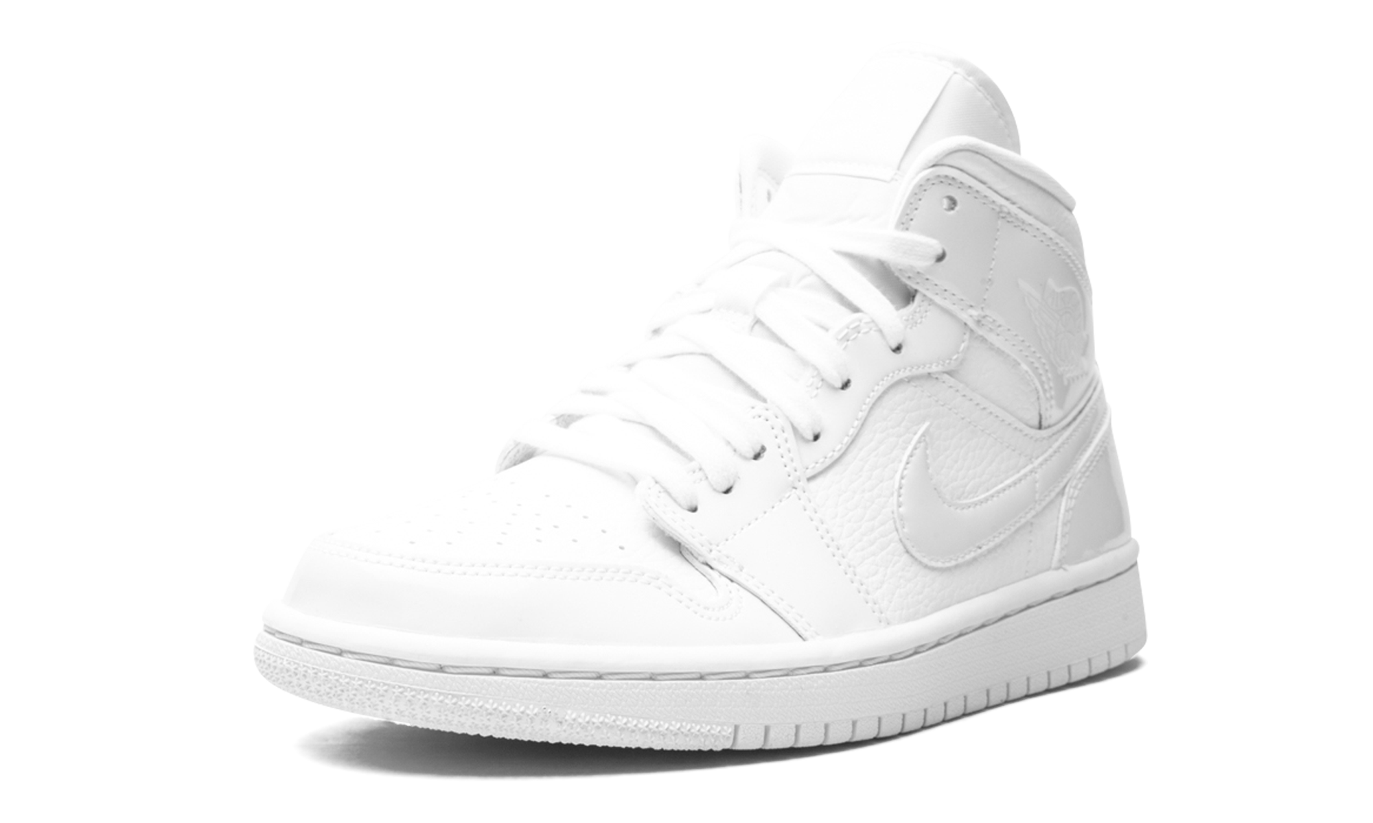 Air Jordan 1 Mid Triple White Patent Swoosh - resellguru.app