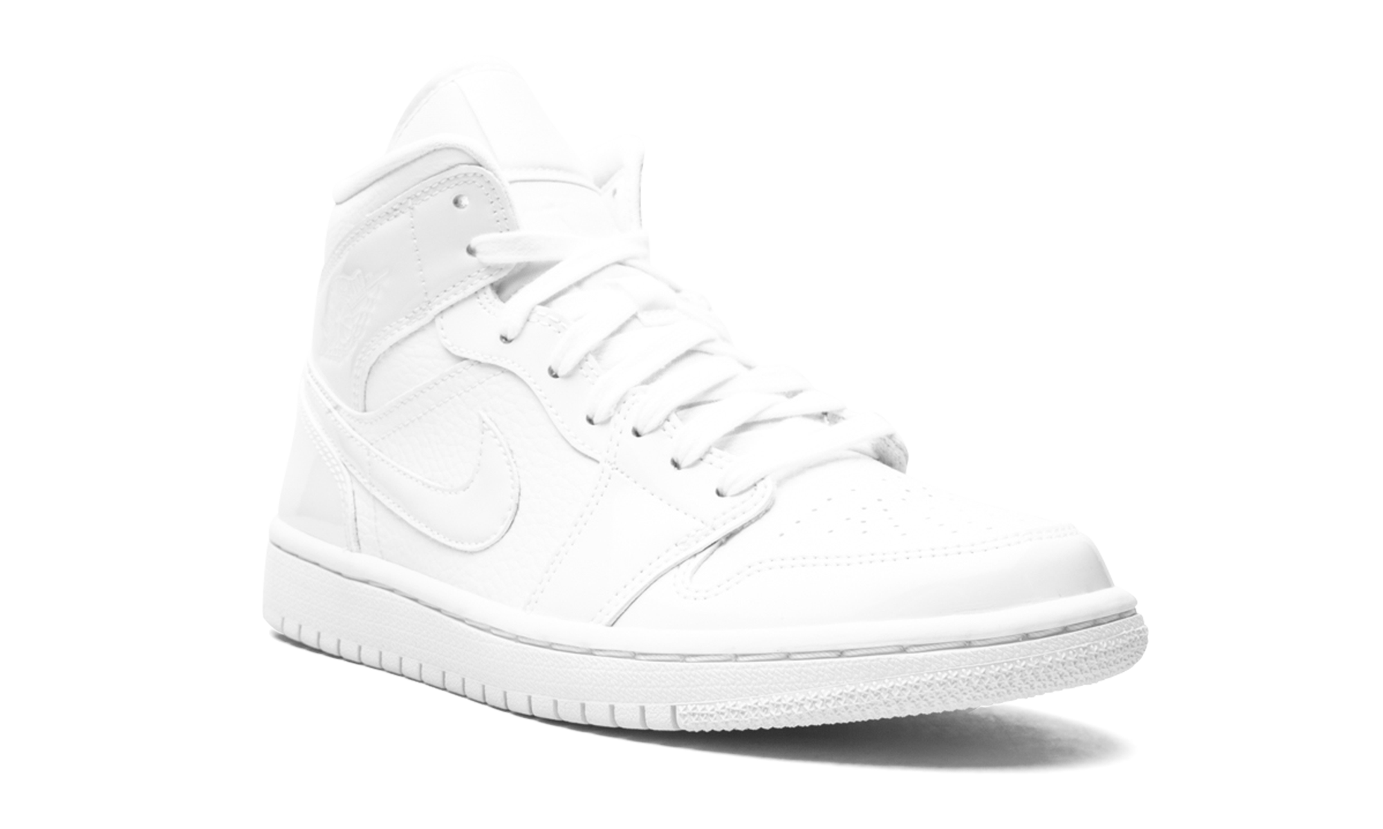 Air Jordan 1 Mid Triple White Patent Swoosh - resellguru.app