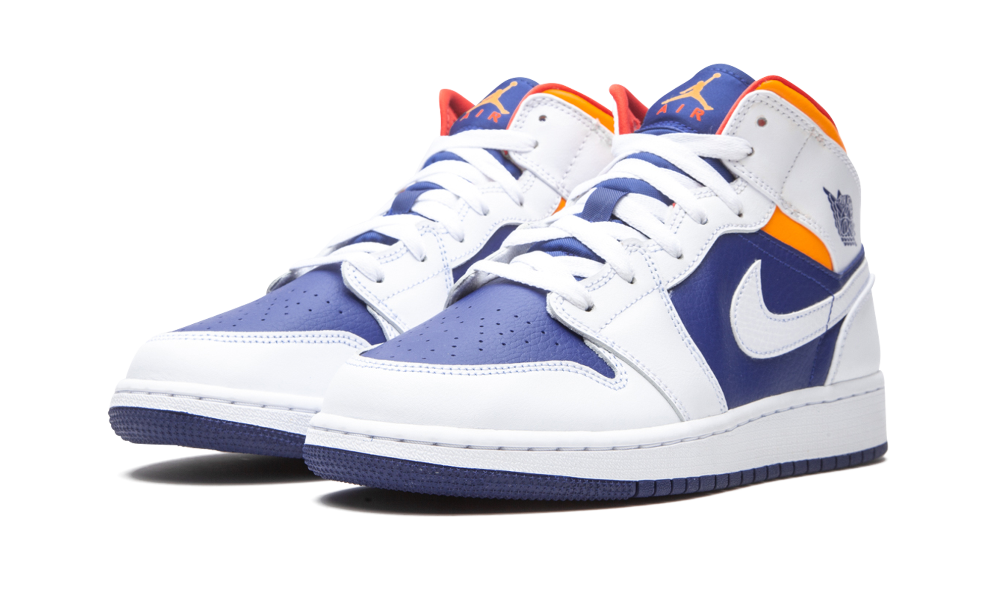 Air Jordan 1 Mid White Laser Orange Deep Royal Blue - resellguru.app