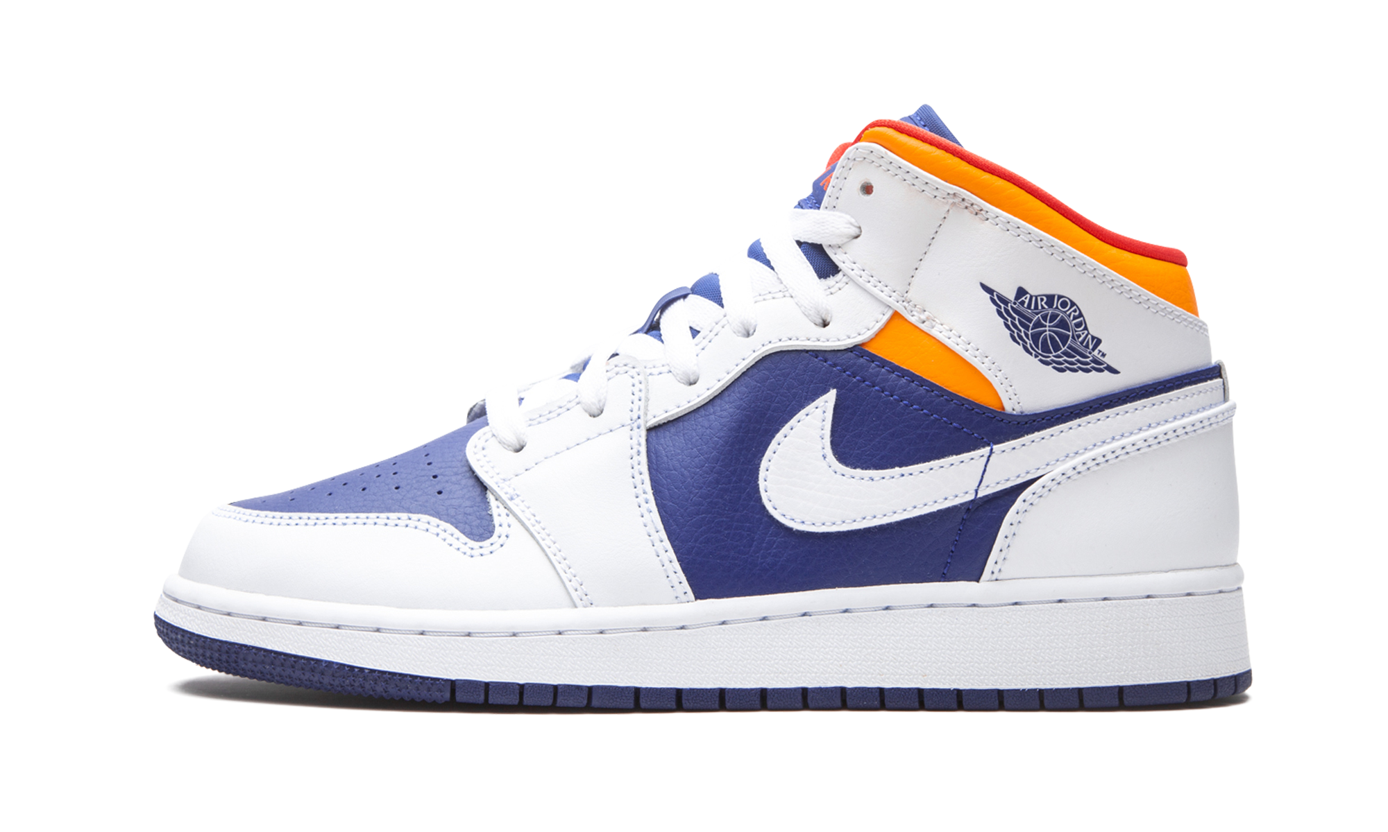 Air Jordan 1 Mid White Laser Orange Deep Royal Blue - resellguru.app