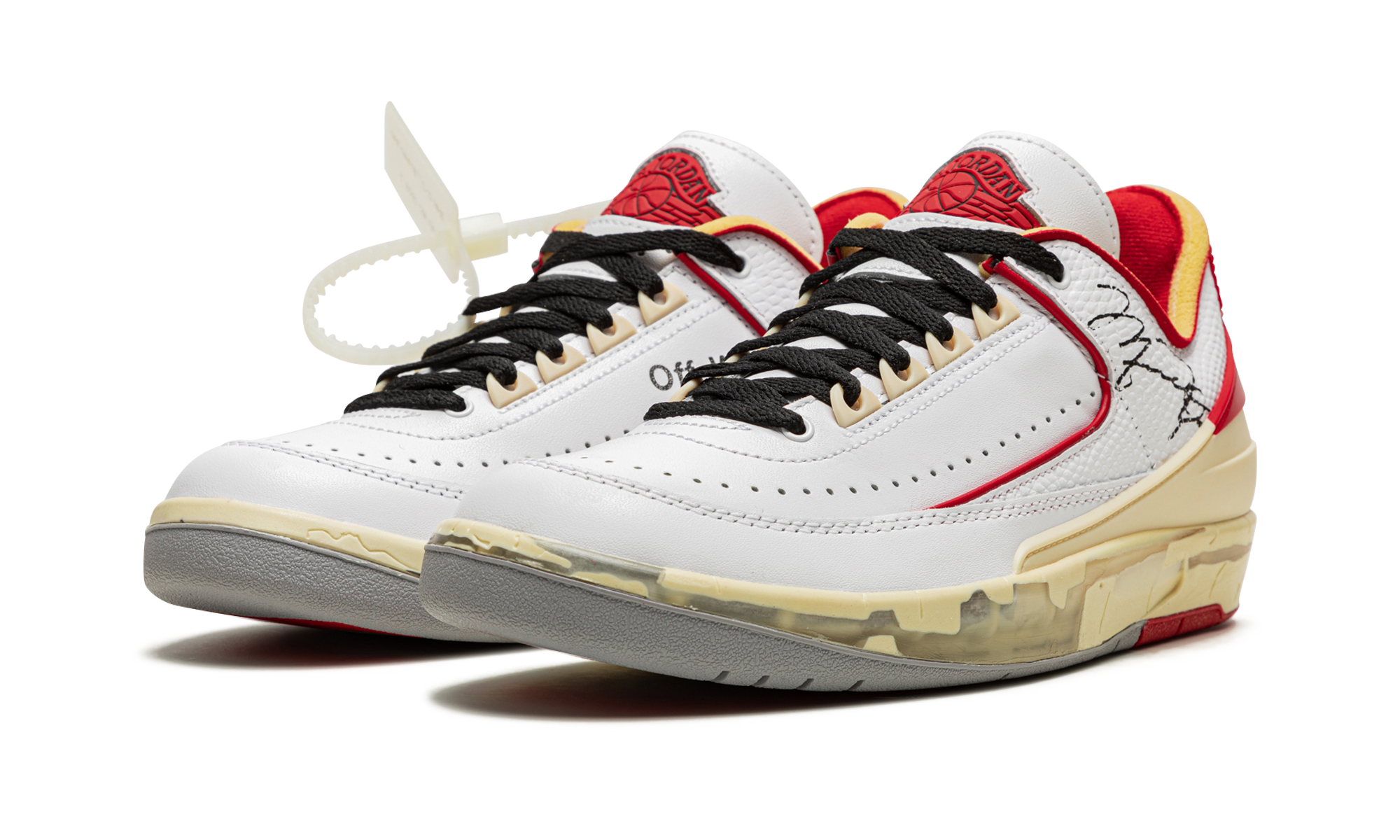 Air Jordan 2 Retro Low SP Off-White White Red - resellguru.app