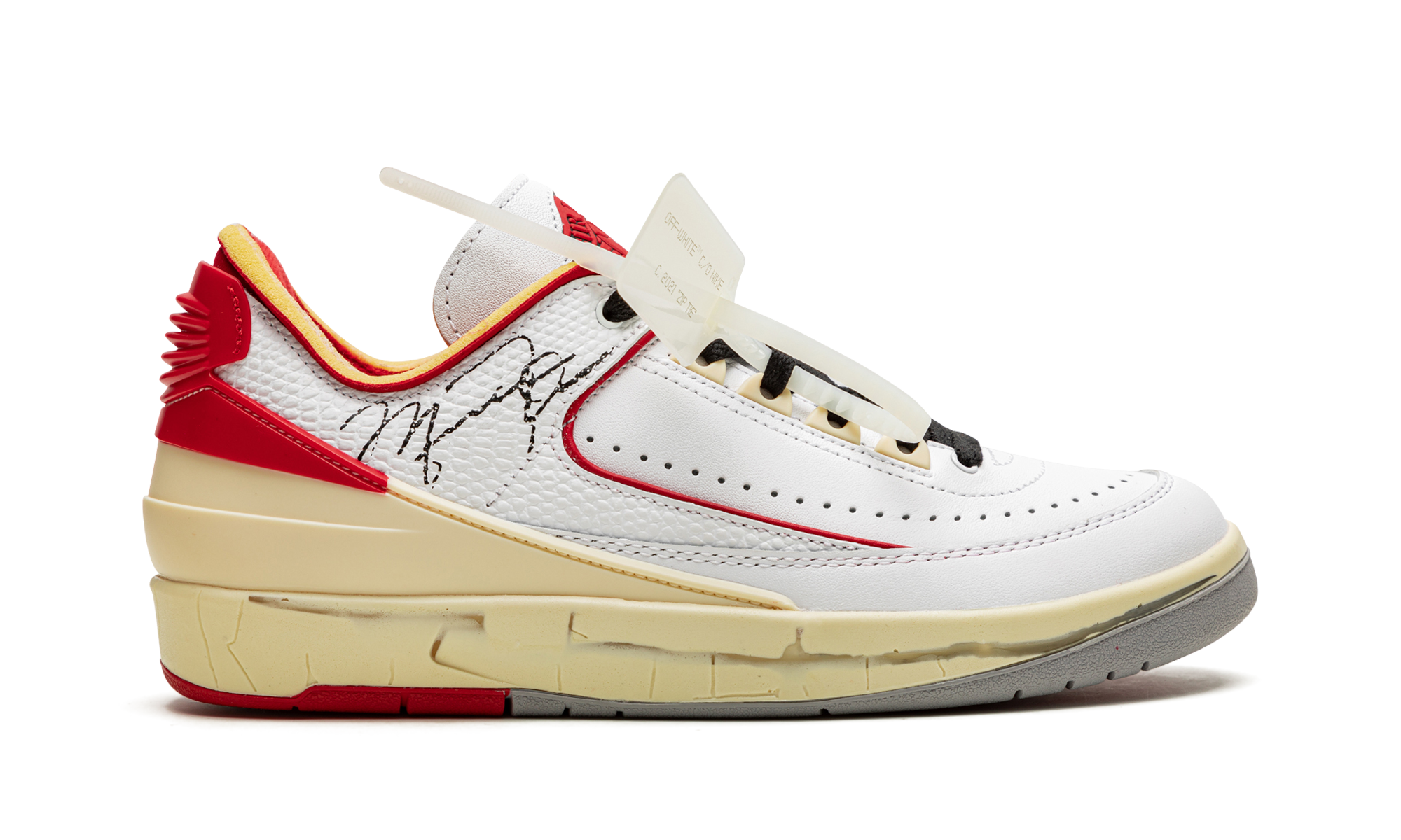 Air Jordan 2 Retro Low SP Off-White White Red - resellguru.app