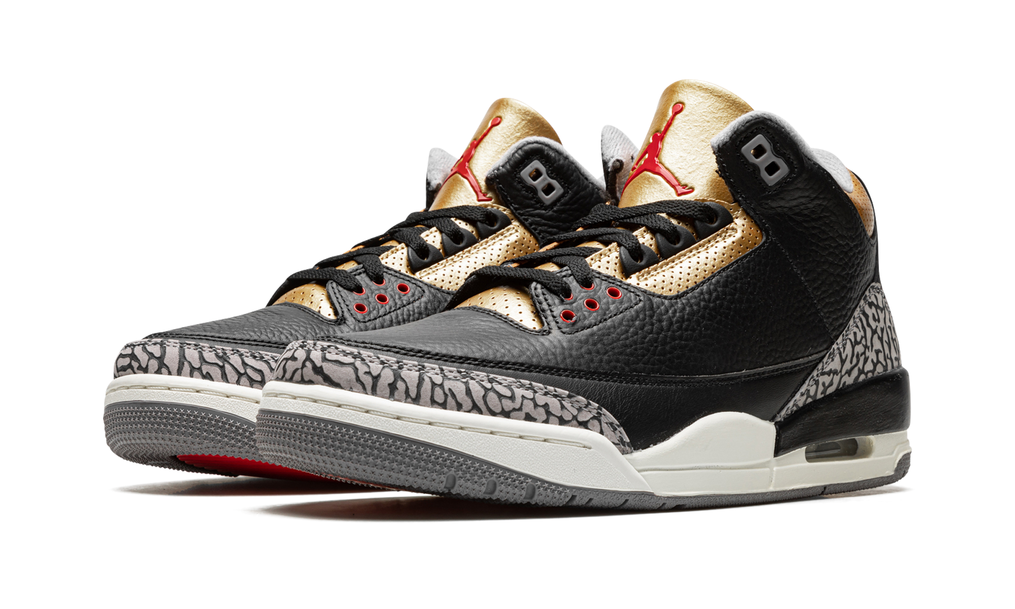 Air Jordan 3 Retro Black Cement Gold - resellguru.app