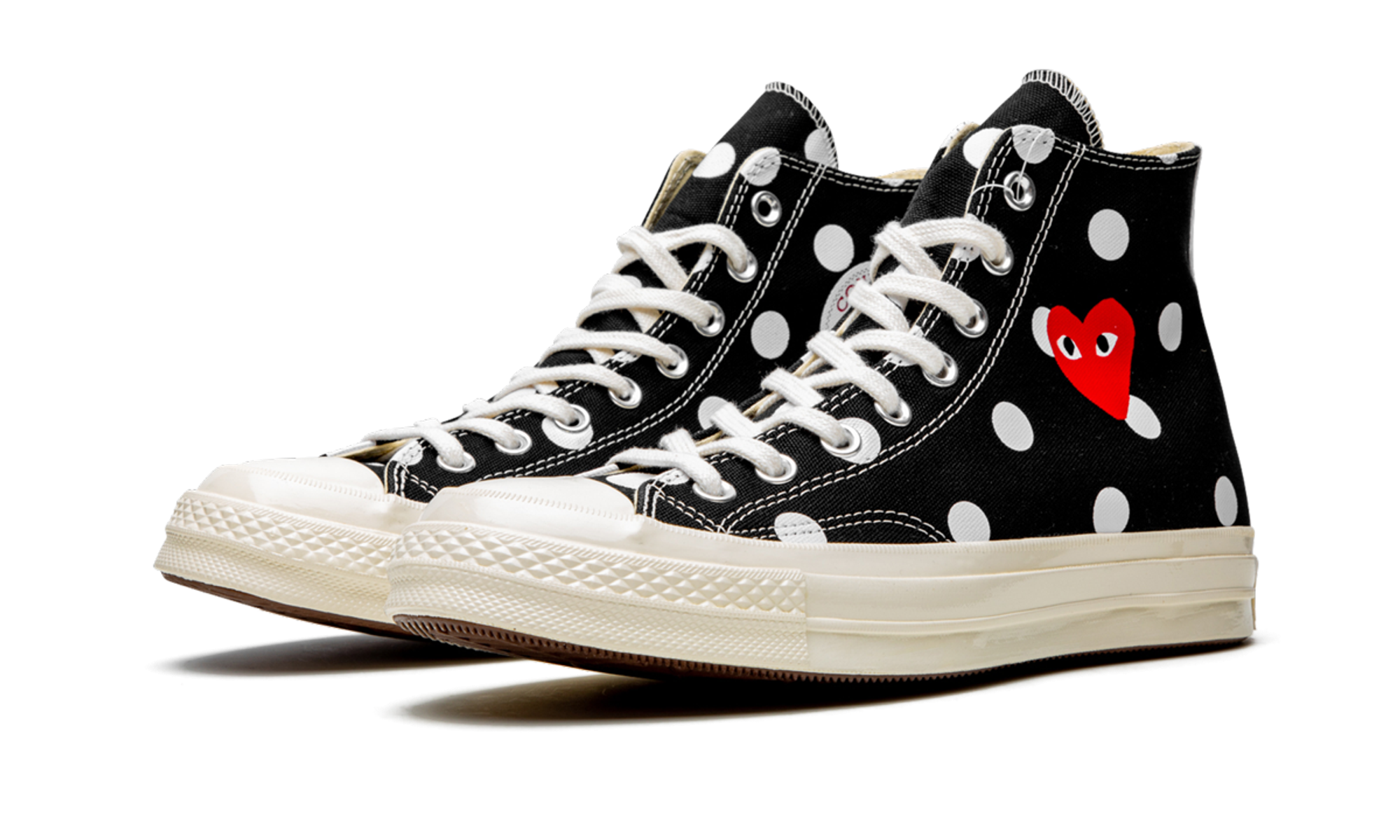 Converse Chuck Taylor All Star 70 Hi Comme des Garcons PLAY Polka Dot Black - resellguru.app