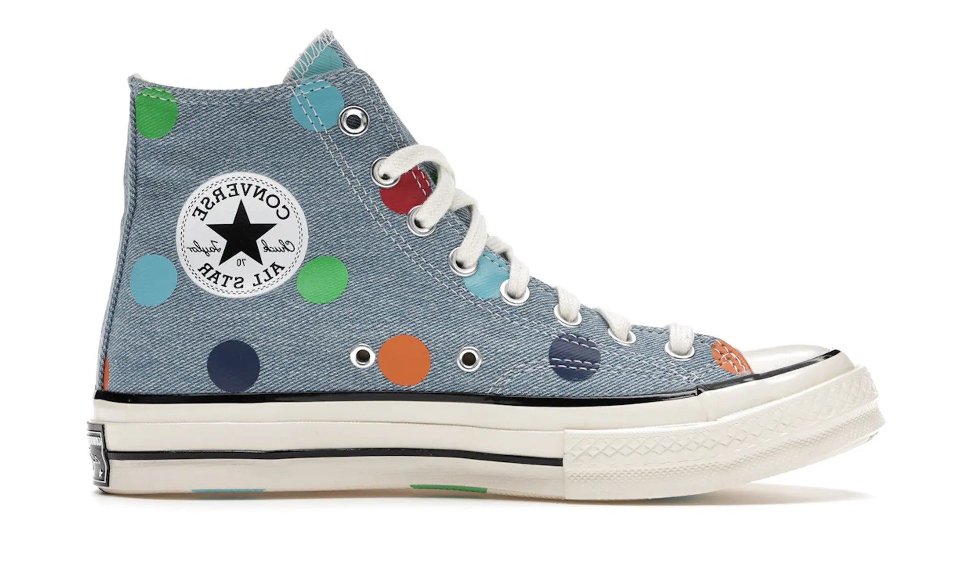 Converse Chuck Taylor All Star 70 Hi Golf Wang Denim Polka Dots - resellguru.app
