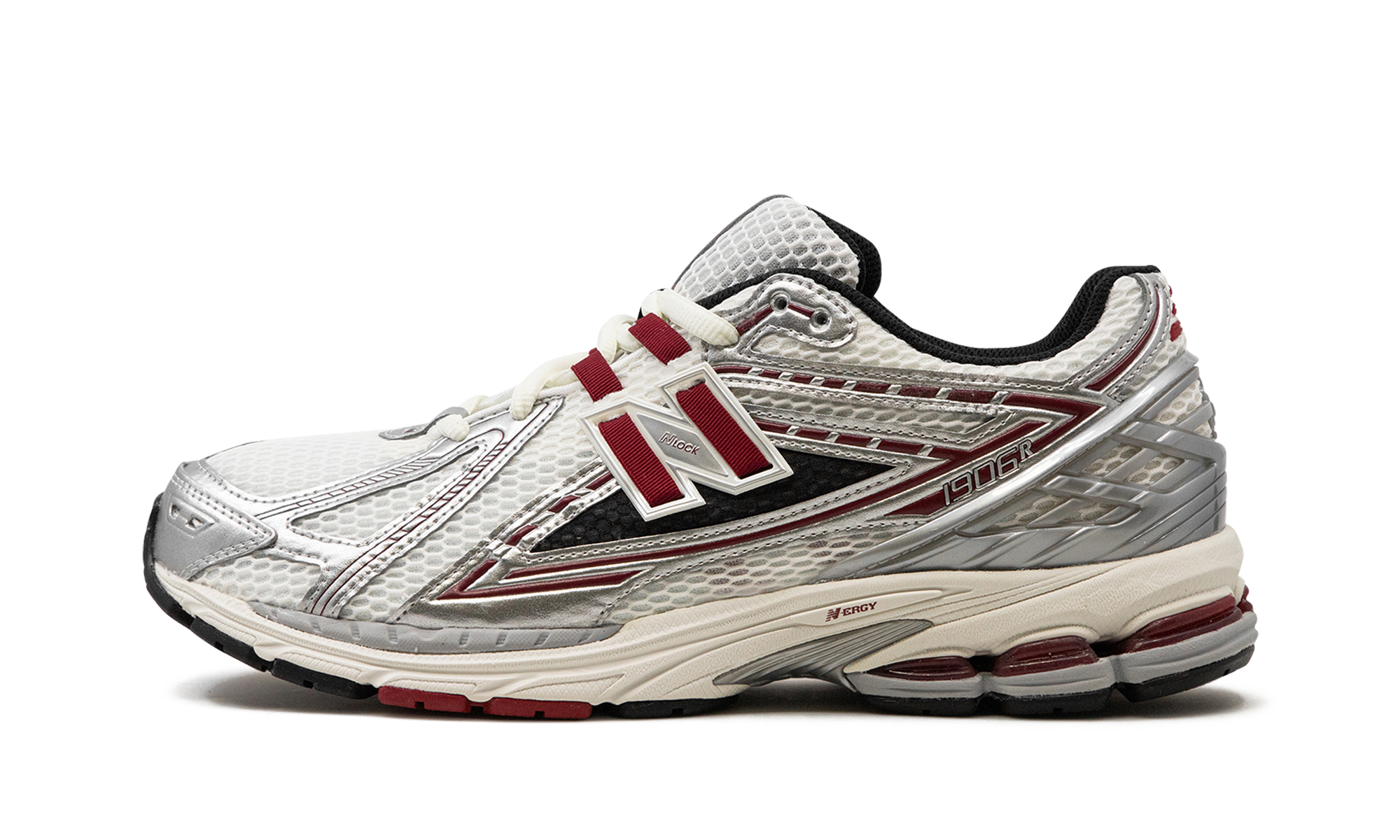New Balance 1906R Silver Classic Crimson - resellguru.app