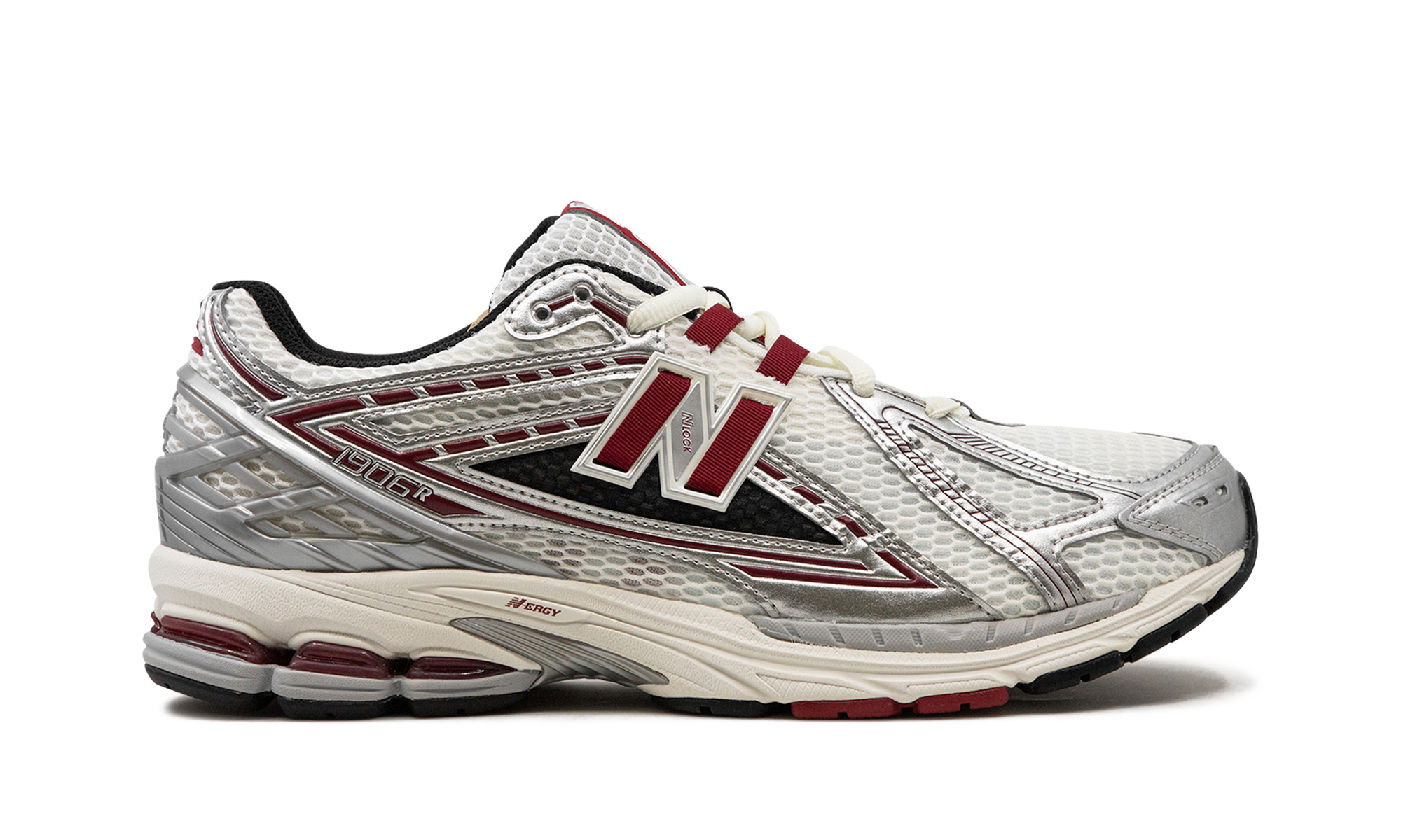 New Balance 1906R Silver Classic Crimson - resellguru.app