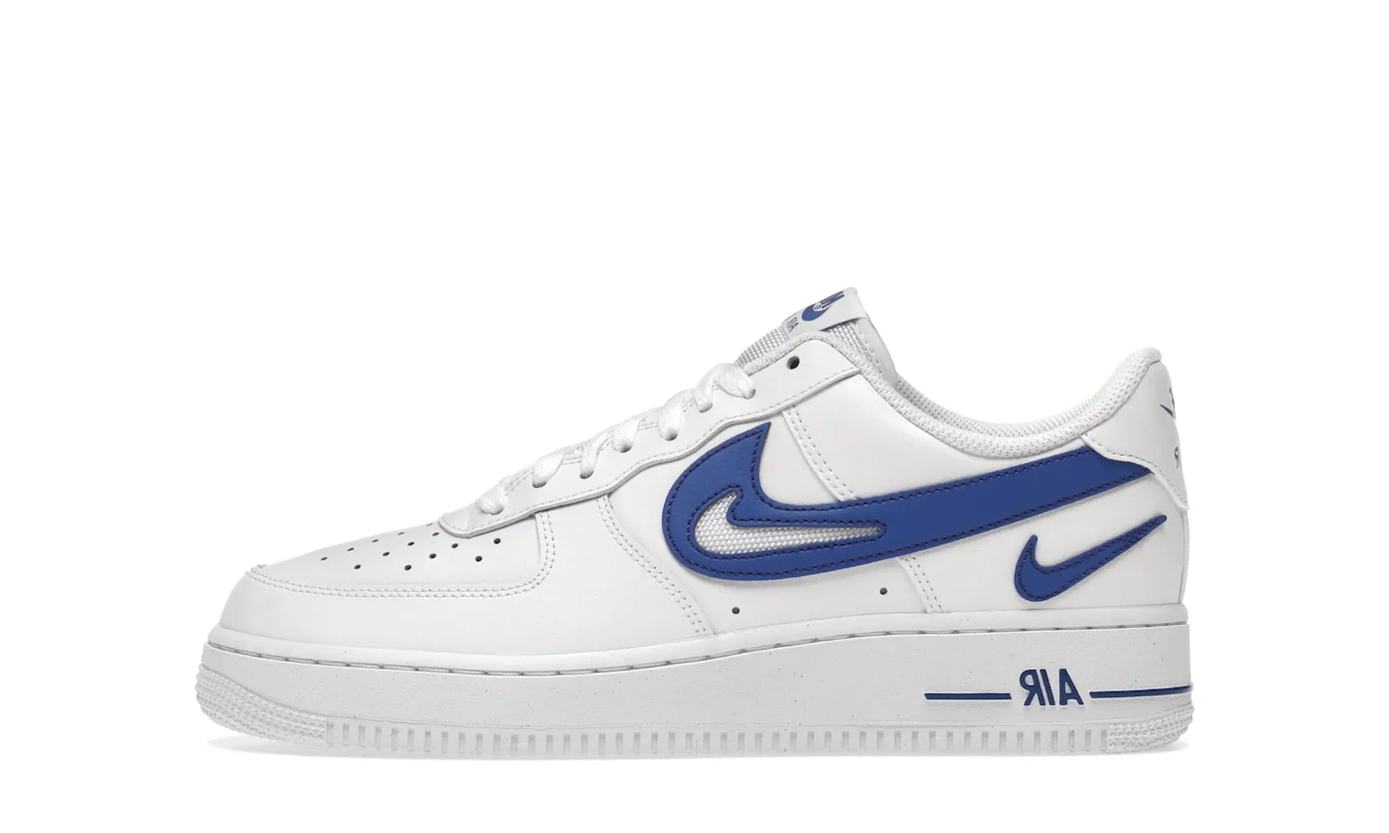 Nike Air Force 1 Low '07 FM Cut Out Swoosh White Game Royal - resellguru.app