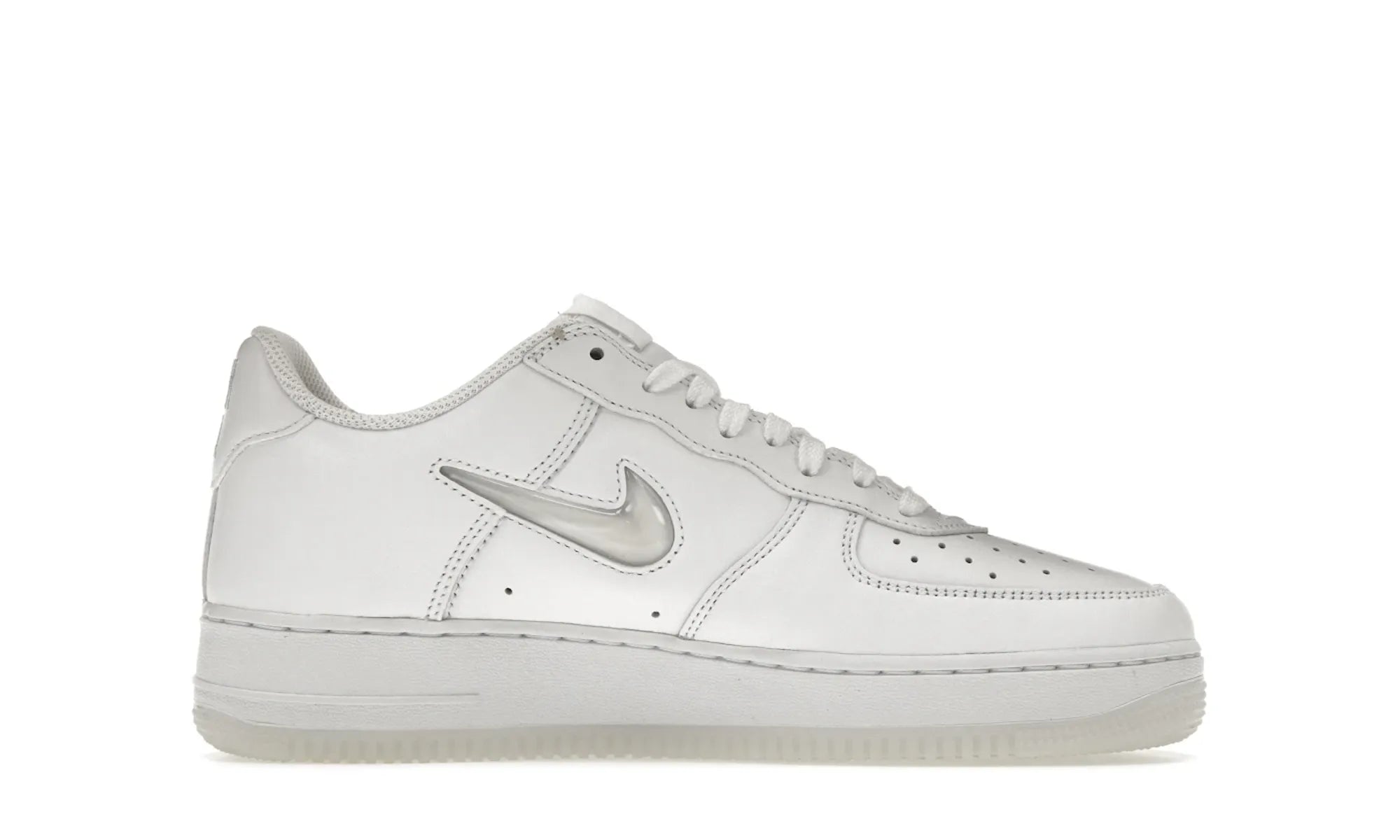 Nike Air Force 1 Low '07 Retro Color of the Month Jewel Swoosh Triple White - resellguru.app